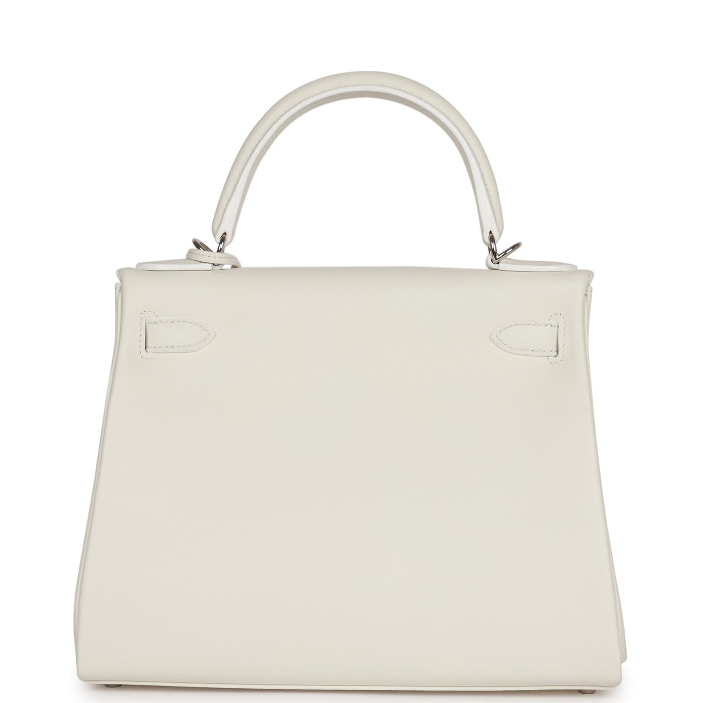 Hermes Kelly 28 Retourne White Evercolor Palladium Hardware