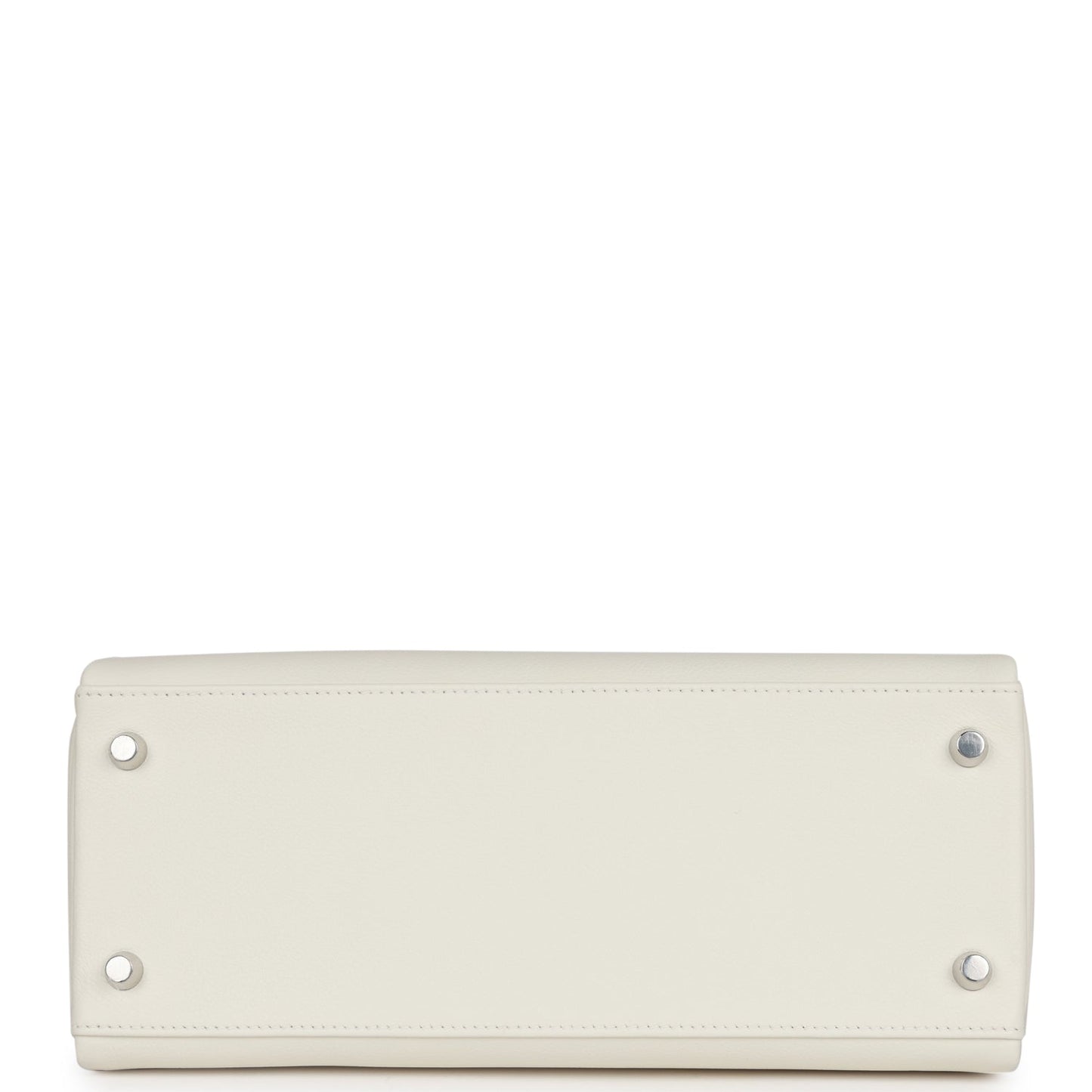 Hermes Kelly 28 Retourne White Evercolor Palladium Hardware