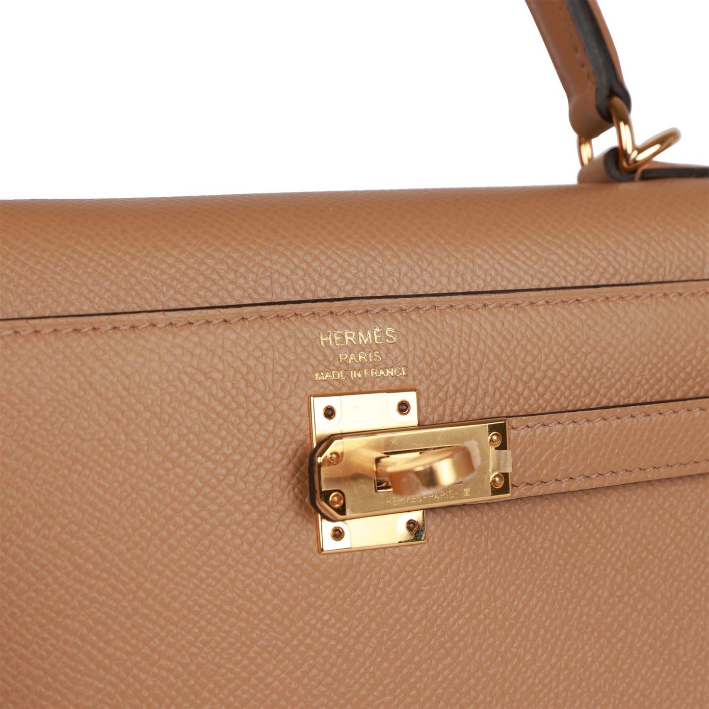 Hermes Kelly 25 Sellier Chai Epsom Gold Hardware