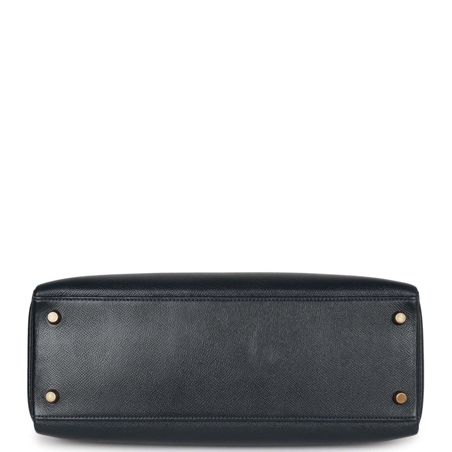 Hermes Kelly 32 Retourne Bleu Marine Courchevel Gold Hardware