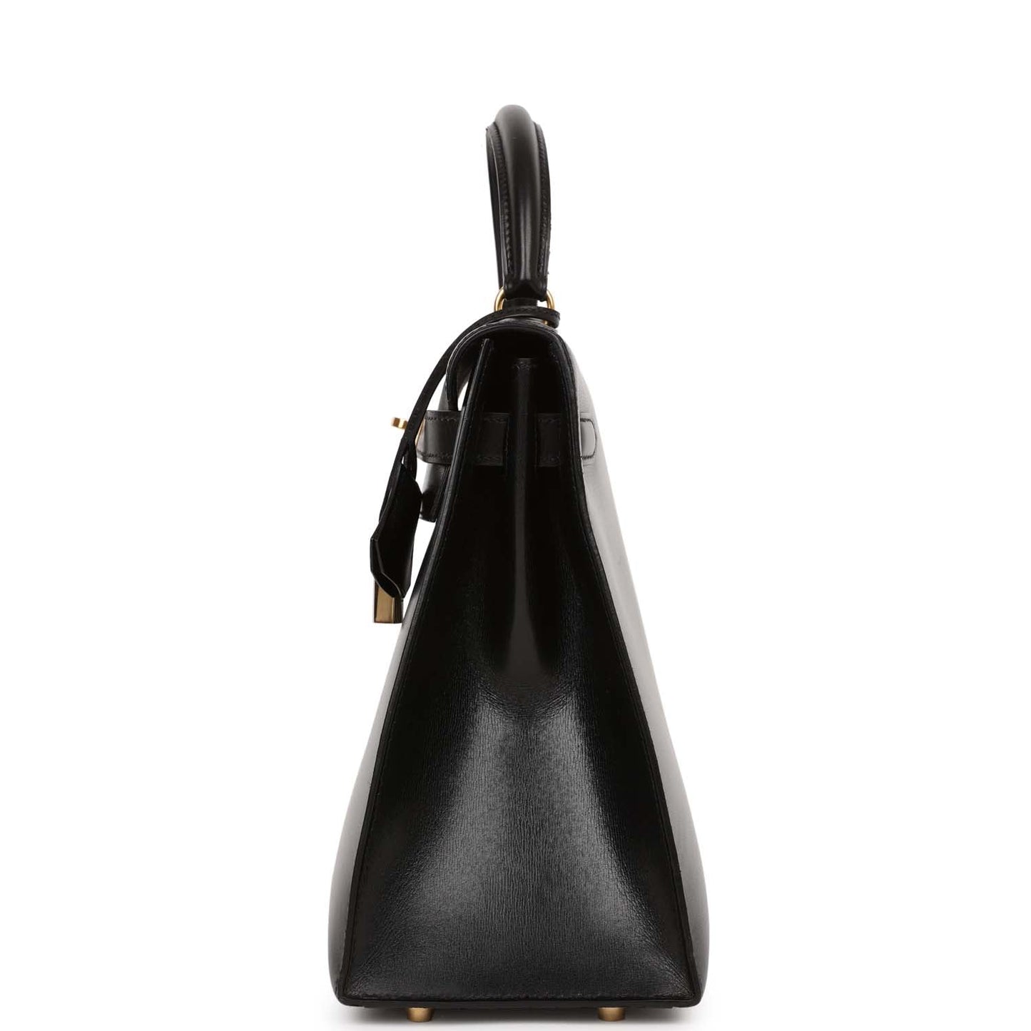 Hermes Kelly 32 Sellier Black Box Gold Hardware