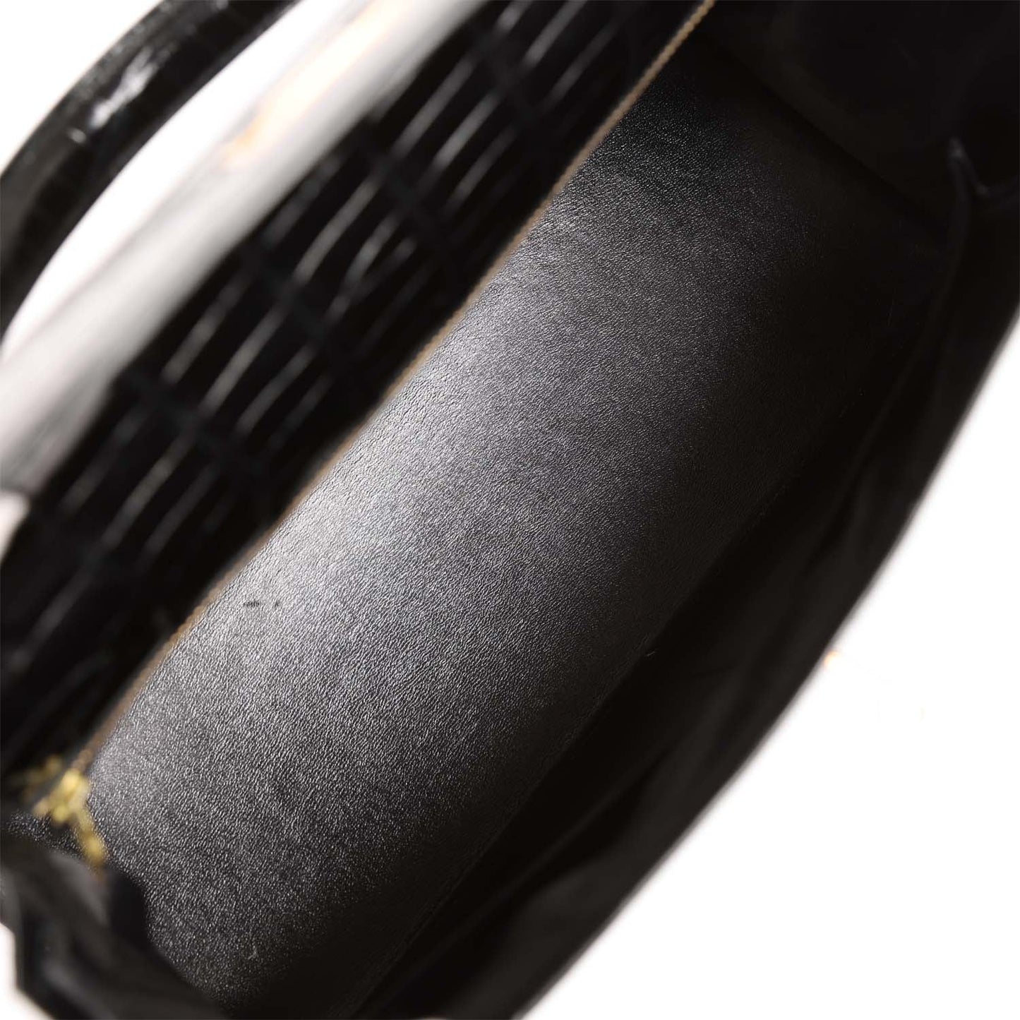 Hermes Kelly 32 Sellier Black Shiny Niloticus Crocodile Gold Hardware