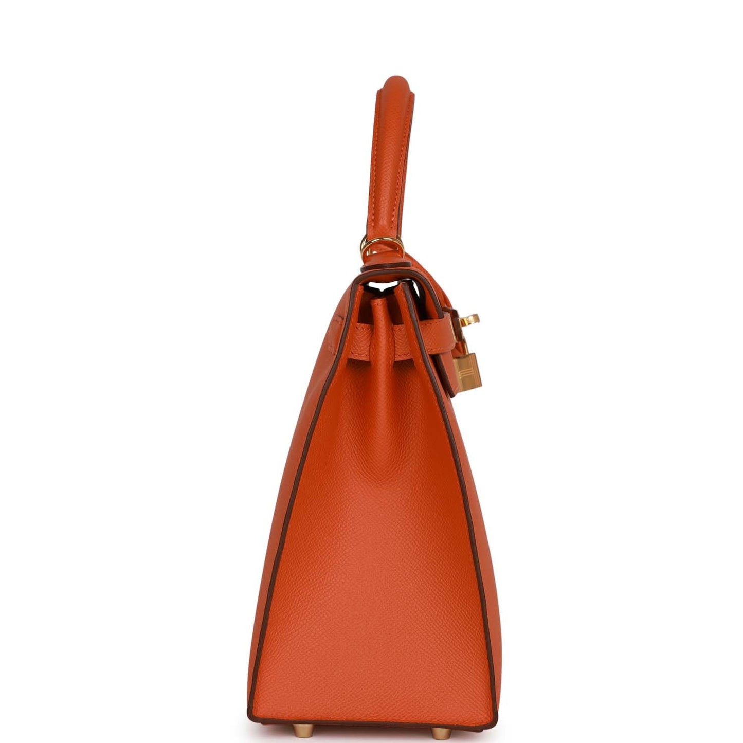 Hermes Kelly 28 Sellier Orange Epsom Gold Hardware