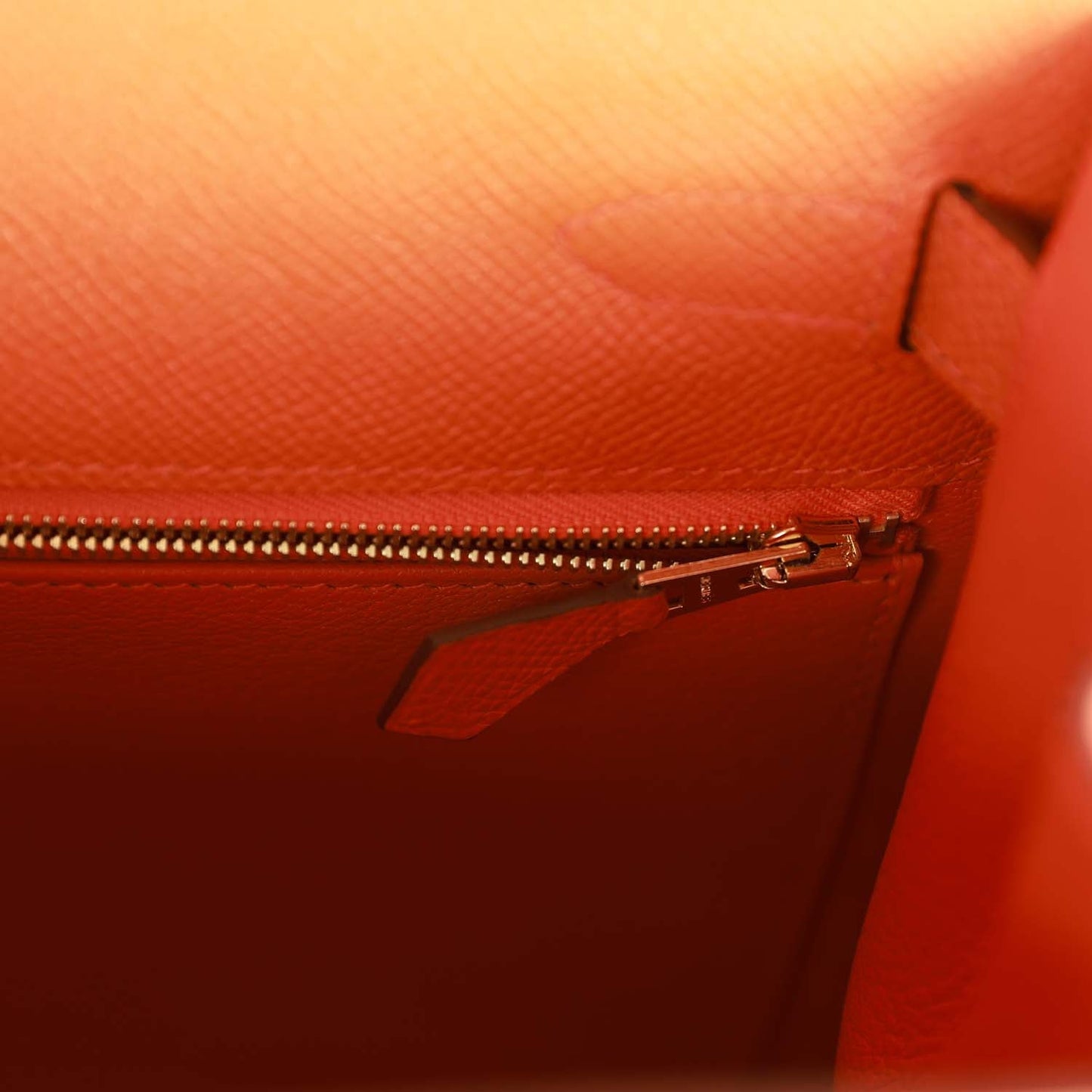 Hermes Kelly 28 Sellier Orange Epsom Gold Hardware