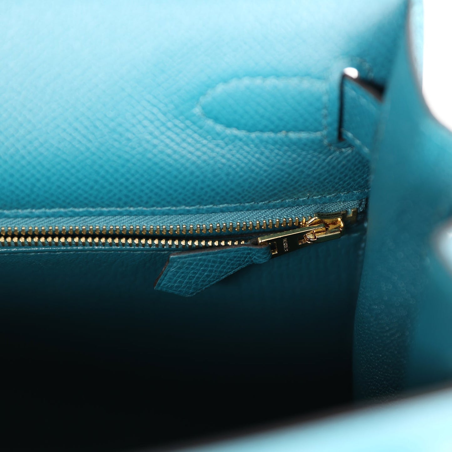 Hermes Kelly 28 Sellier Vert Bosphore Epsom Gold Hardware