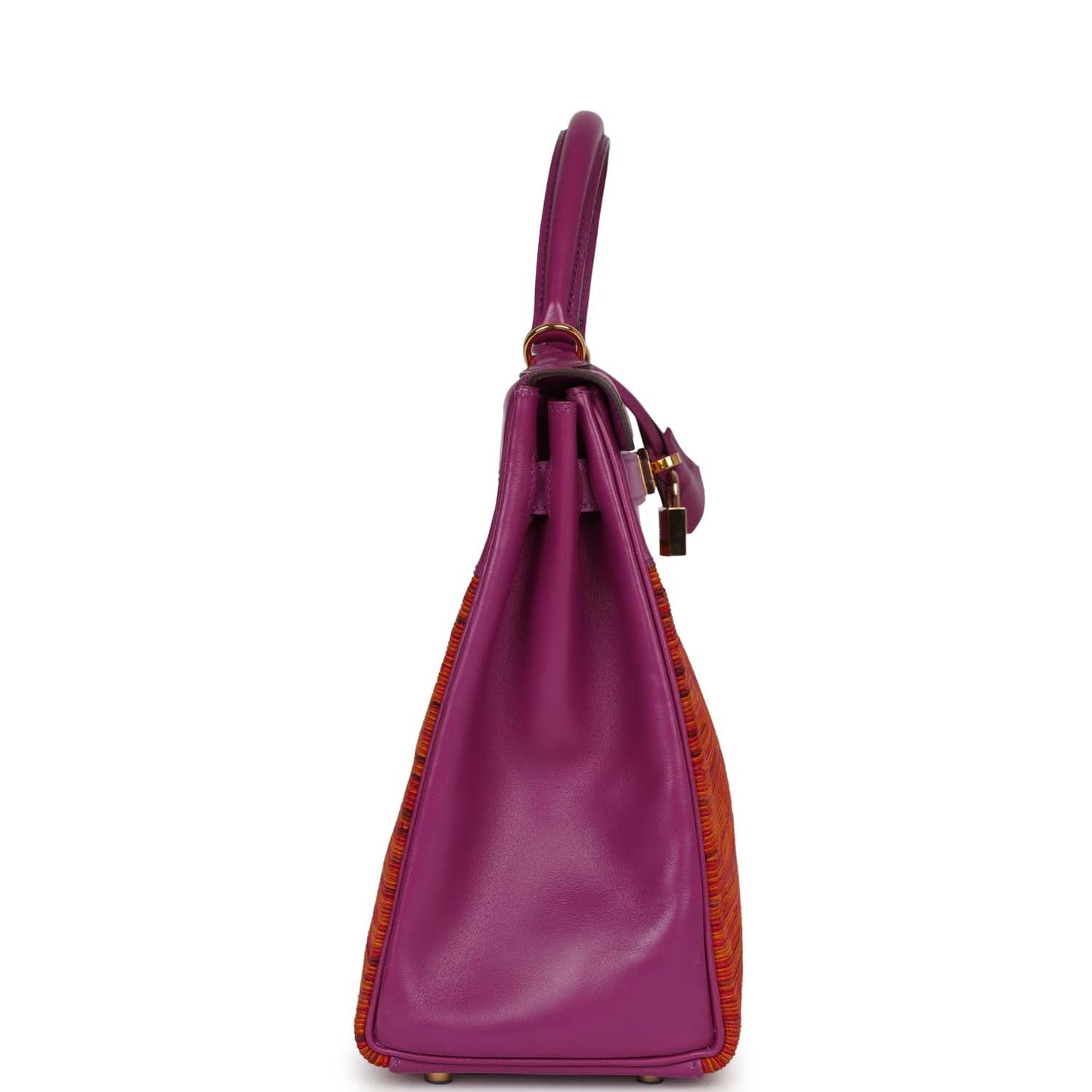 Hermes Kelly 32 Retourne Vibrato Cyclamen Box Gold Hardware