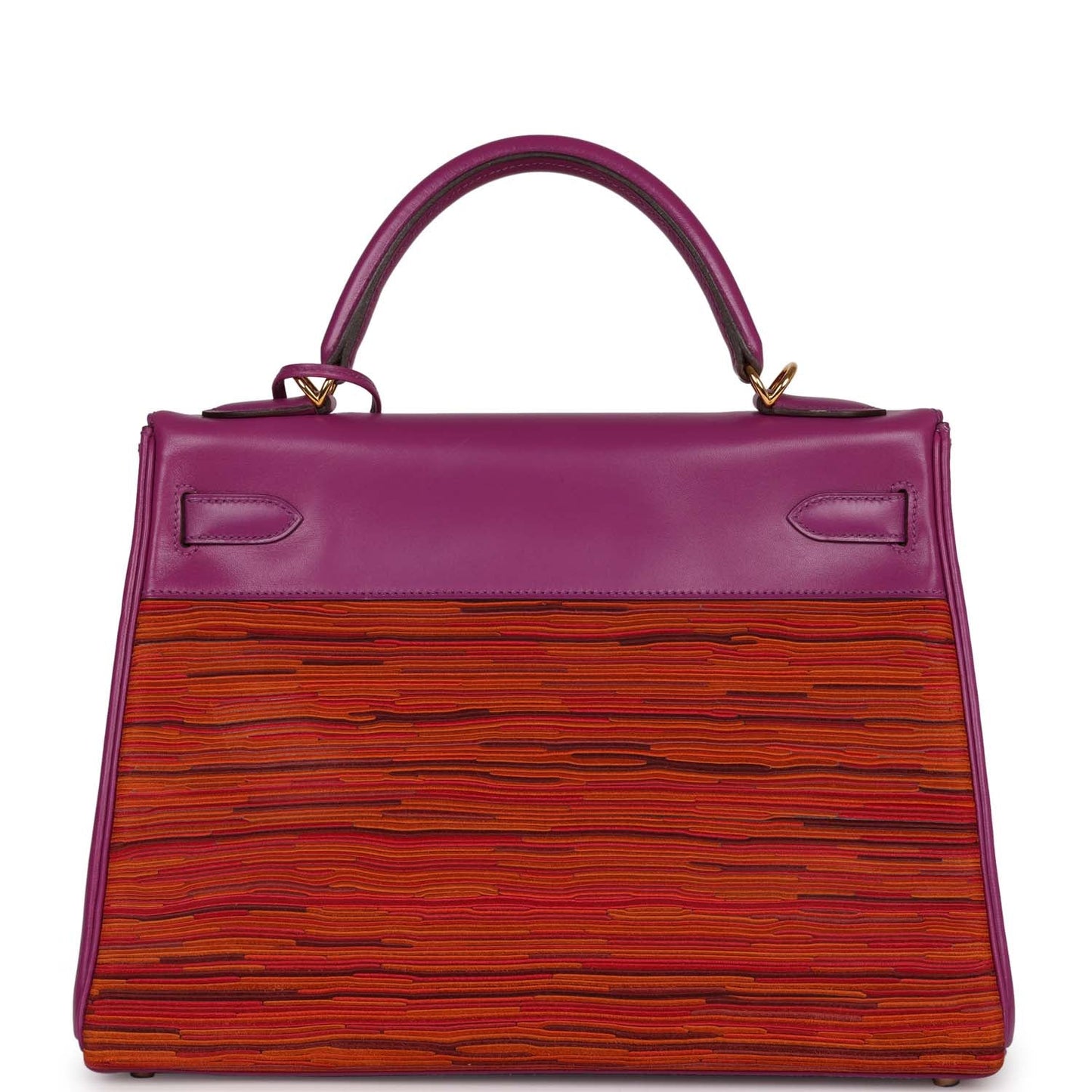Hermes Kelly 32 Retourne Vibrato Cyclamen Box Gold Hardware