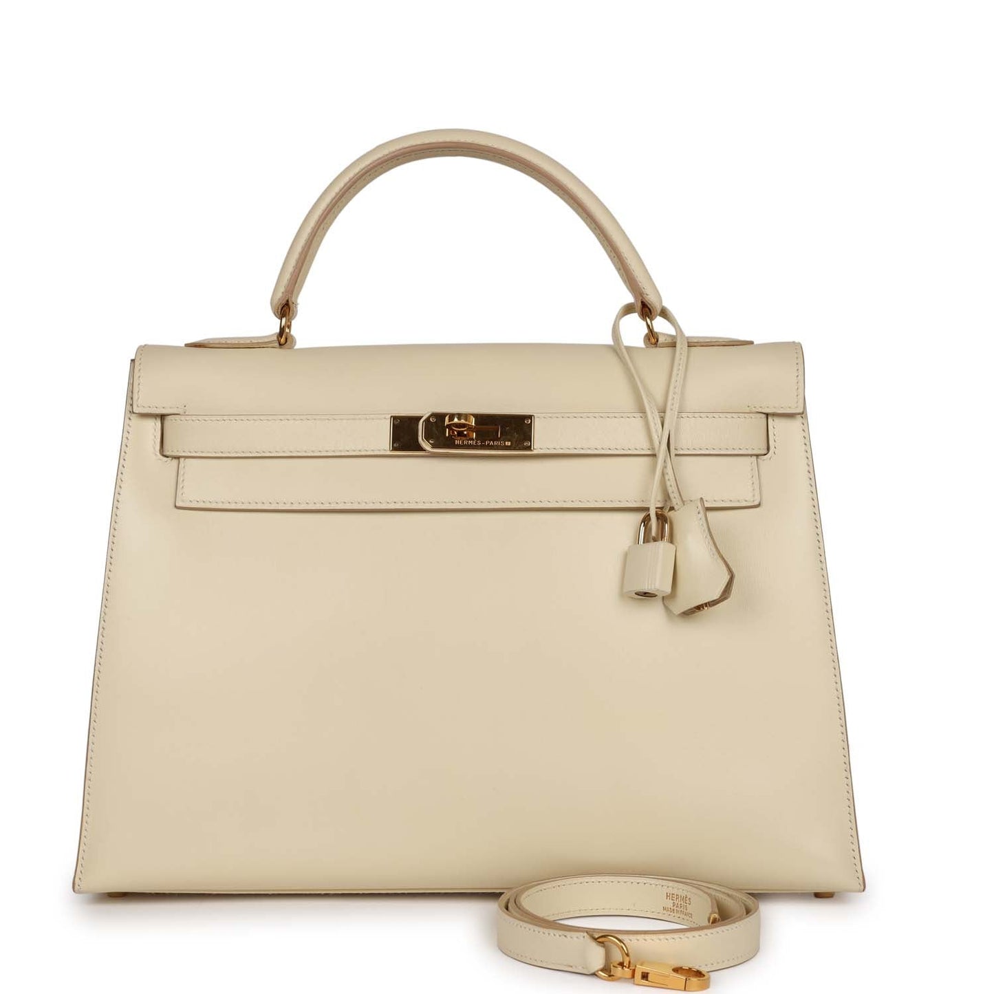 Hermes Kelly 32 Sellier Parchemin Box Gold Hardware