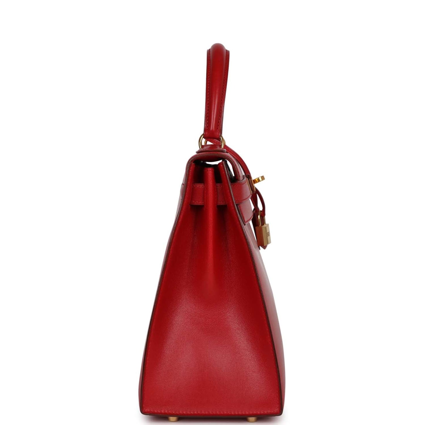 Hermes Kelly 28 Sellier Rouge Vif Box Gold Hardware