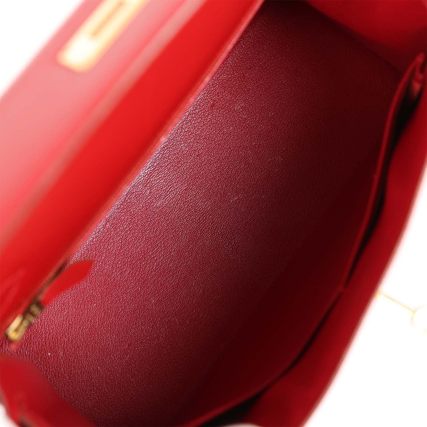 Hermes Kelly 28 Sellier Rouge Vif Box Gold Hardware