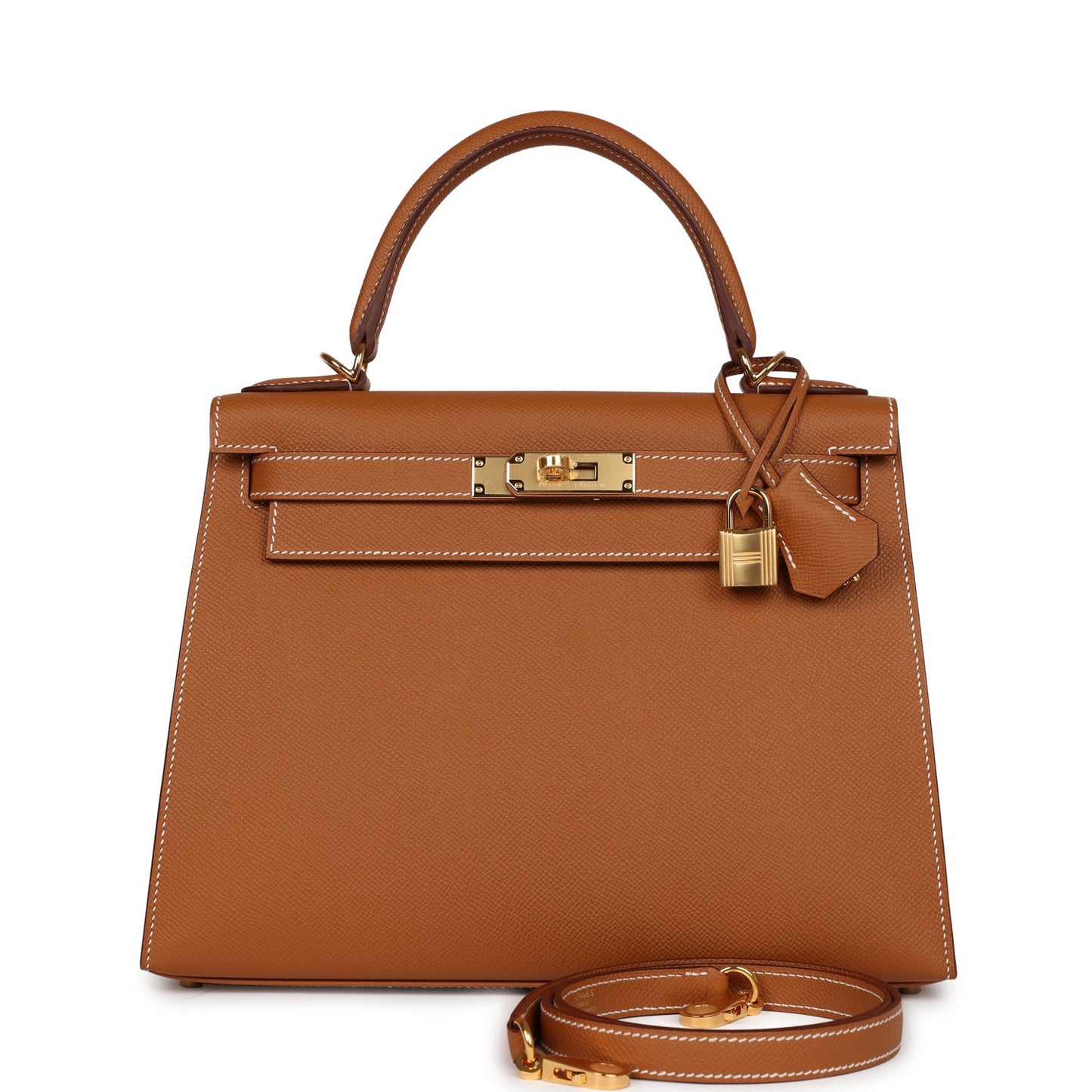 Hermes Kelly 28 Sellier Gold Epsom Gold Hardware