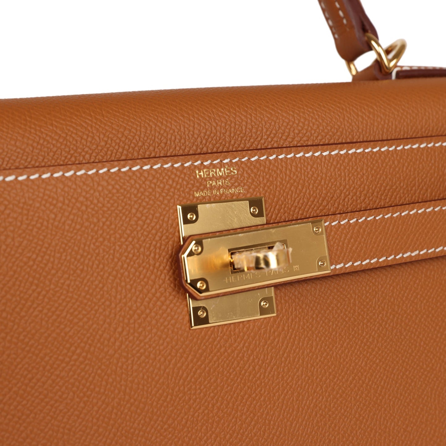 Hermes Kelly 28 Sellier Gold Epsom Gold Hardware