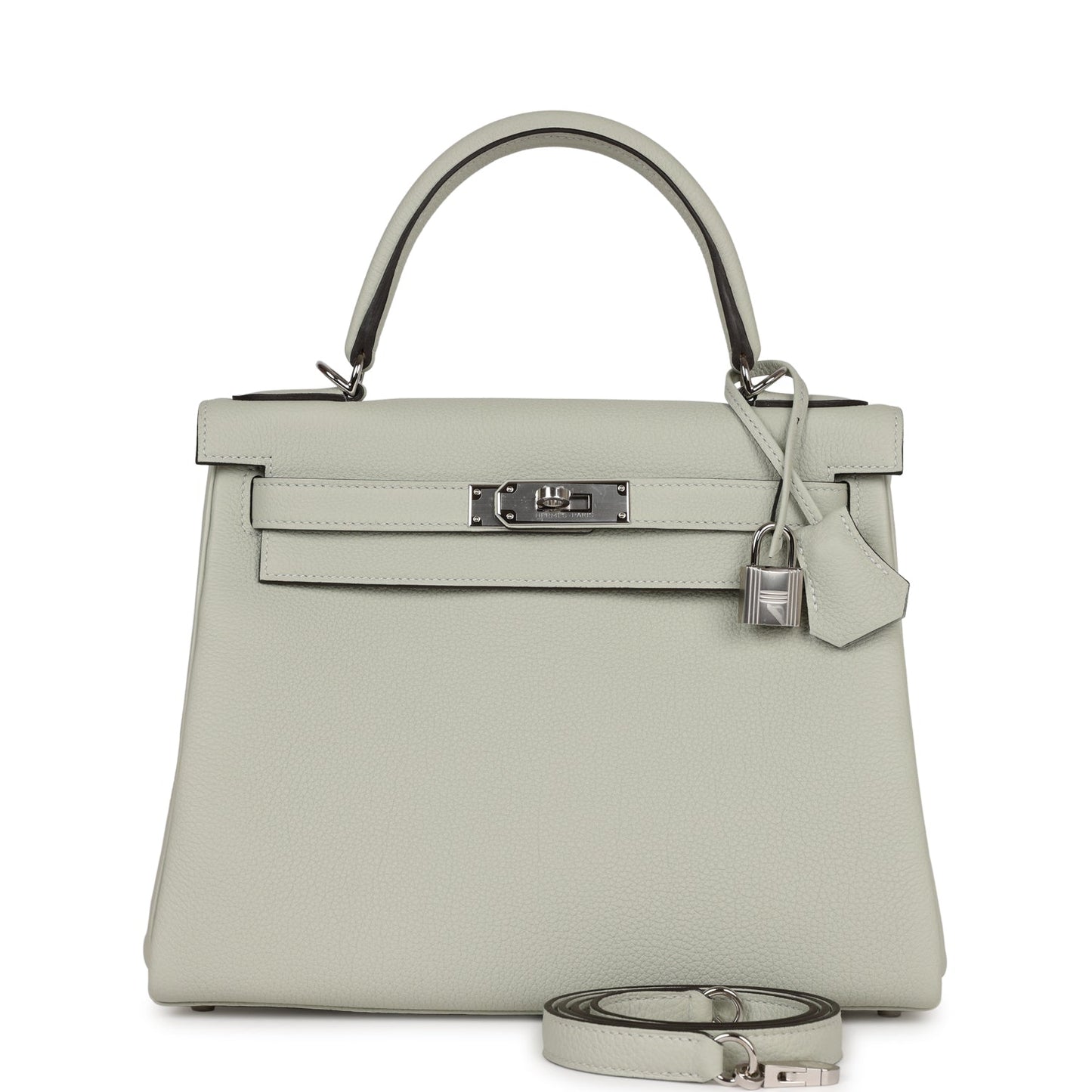 Hermes Kelly 28 Retourne Gris Neve Togo Palladium Hardware