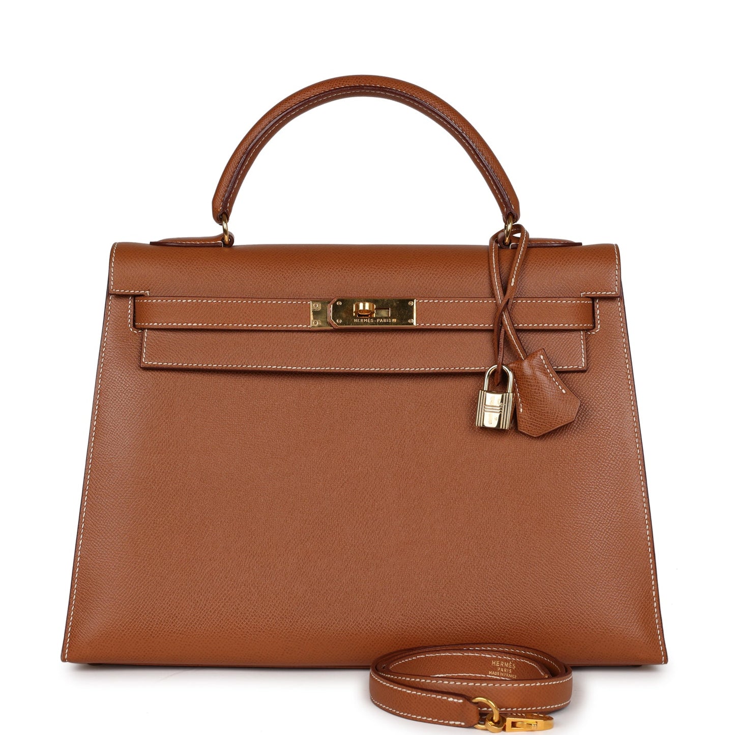 Hermes Kelly 32 Sellier Gold Courcheval Gold Hardware