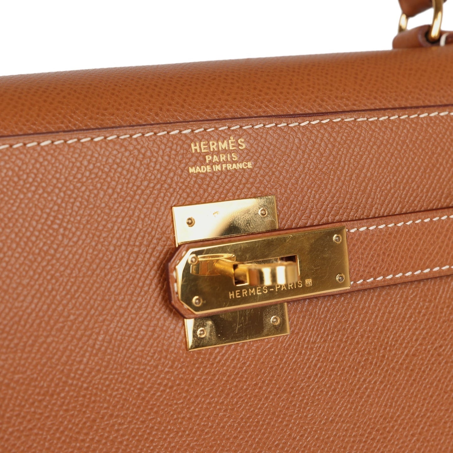 Hermes Kelly 32 Sellier Gold Courcheval Gold Hardware