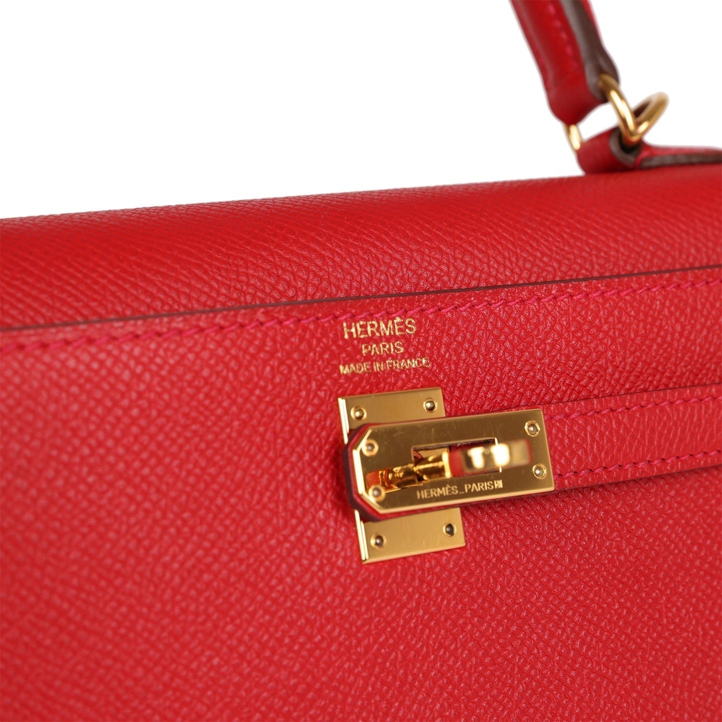 Hermes Kelly 25 Sellier Rouge Casaque Epsom Gold Hardware