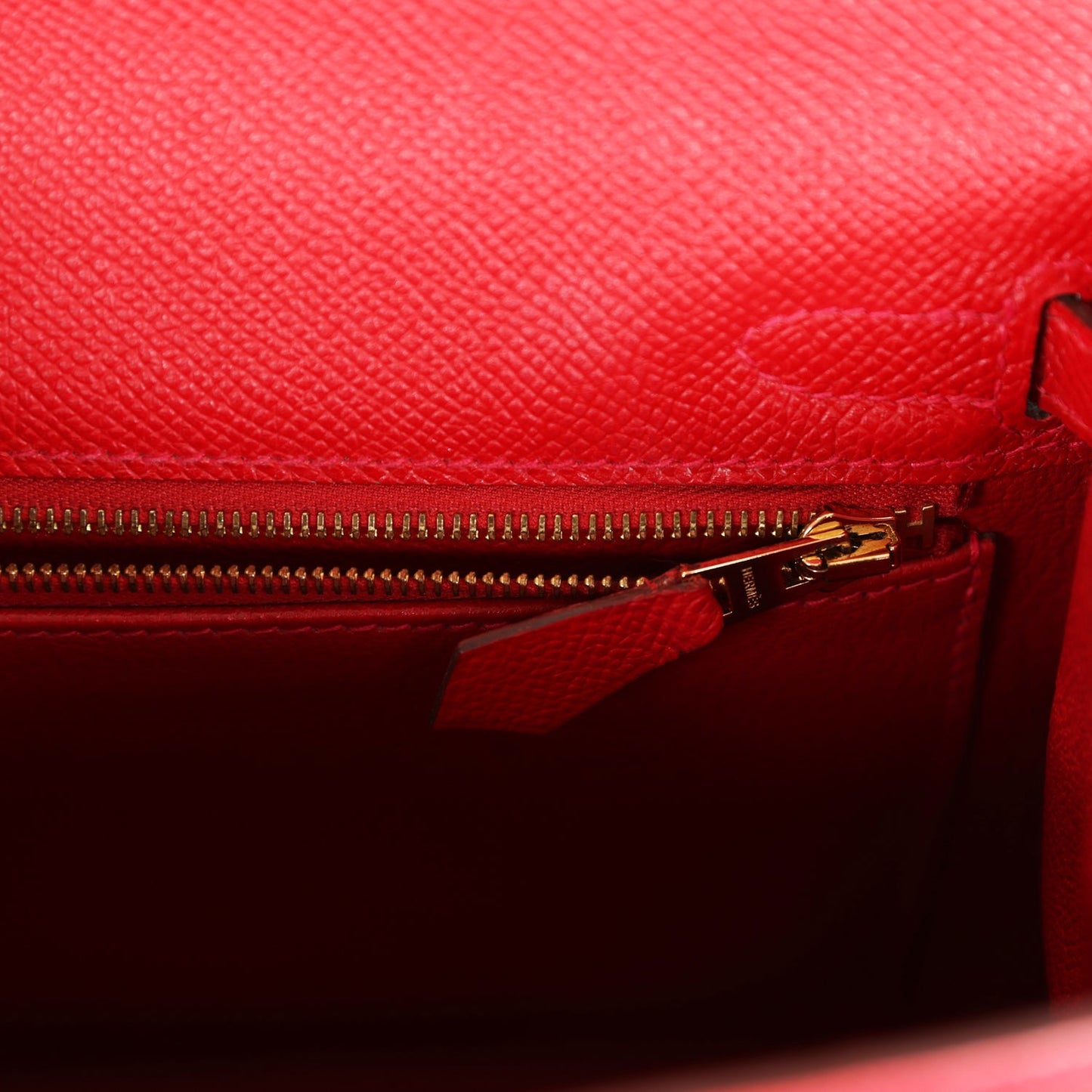 Hermes Kelly 25 Sellier Rouge Casaque Epsom Gold Hardware