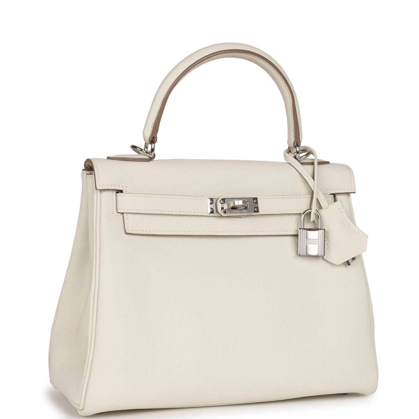 Hermes Kelly 25 Retourne Mushroom Togo Palladium Hardware