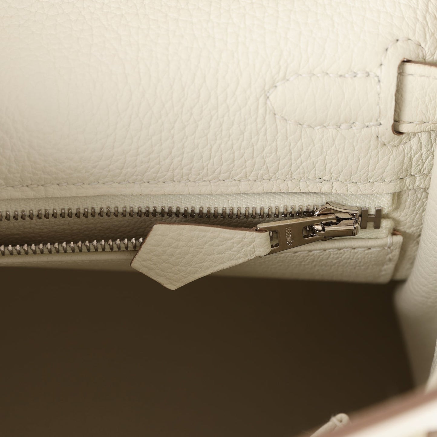 Hermes Kelly 25 Retourne Mushroom Togo Palladium Hardware