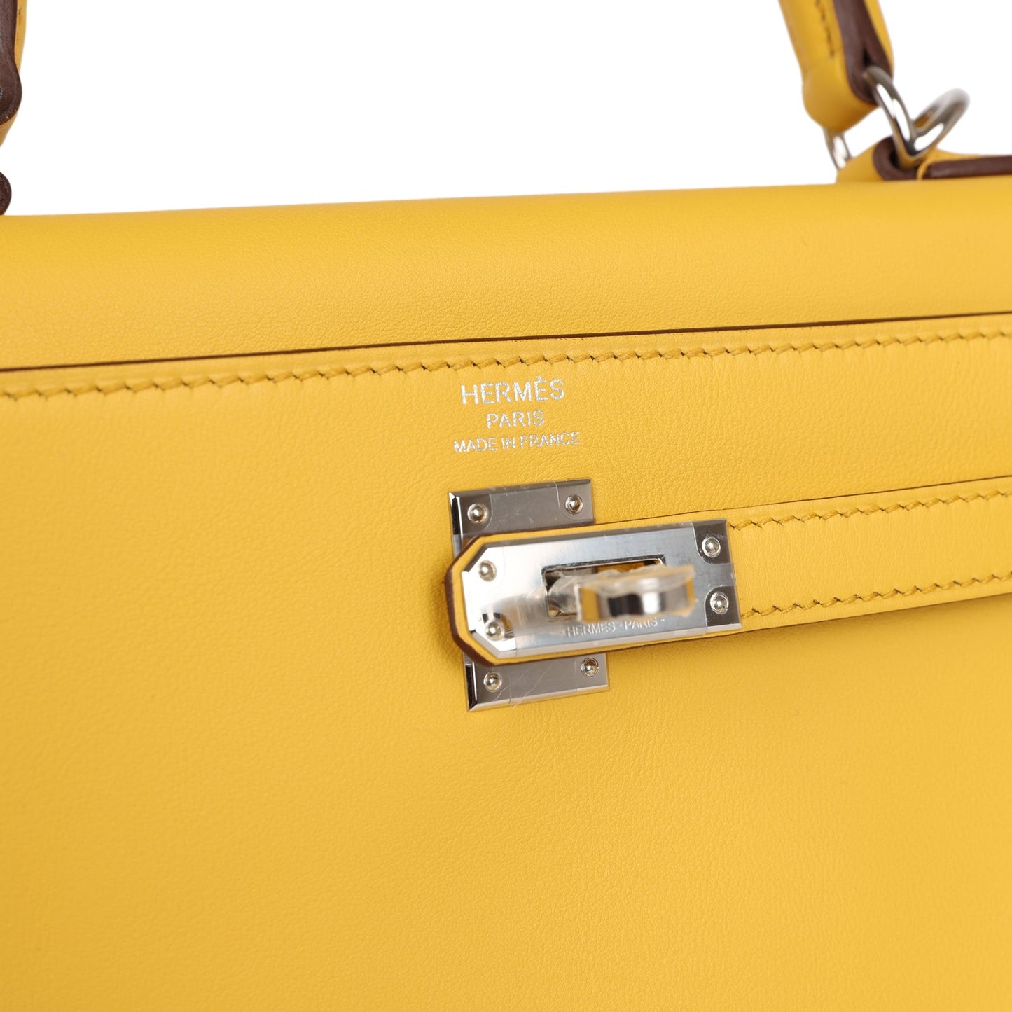 Hermes Kelly 25 Retourne Sun Swift Palladium Hardware