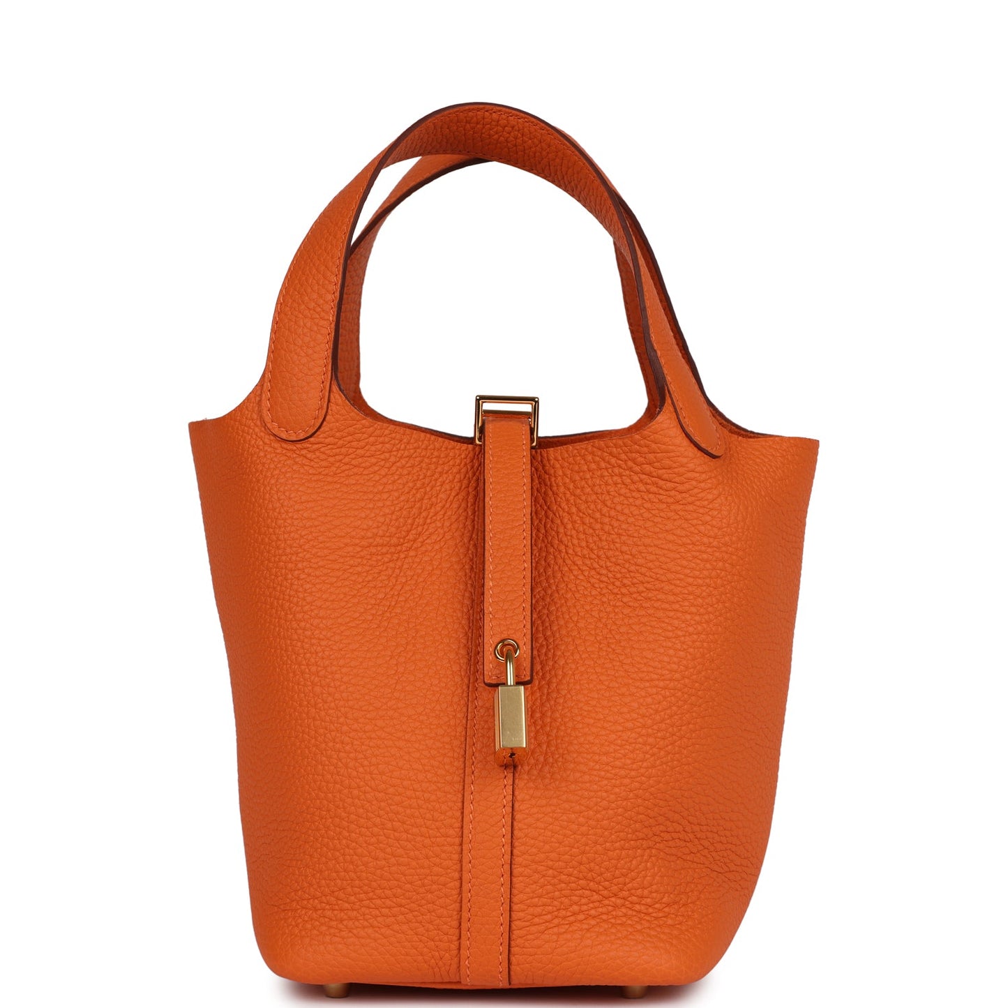 Hermes Picotin 18 Orange H Clemence Gold Hardware