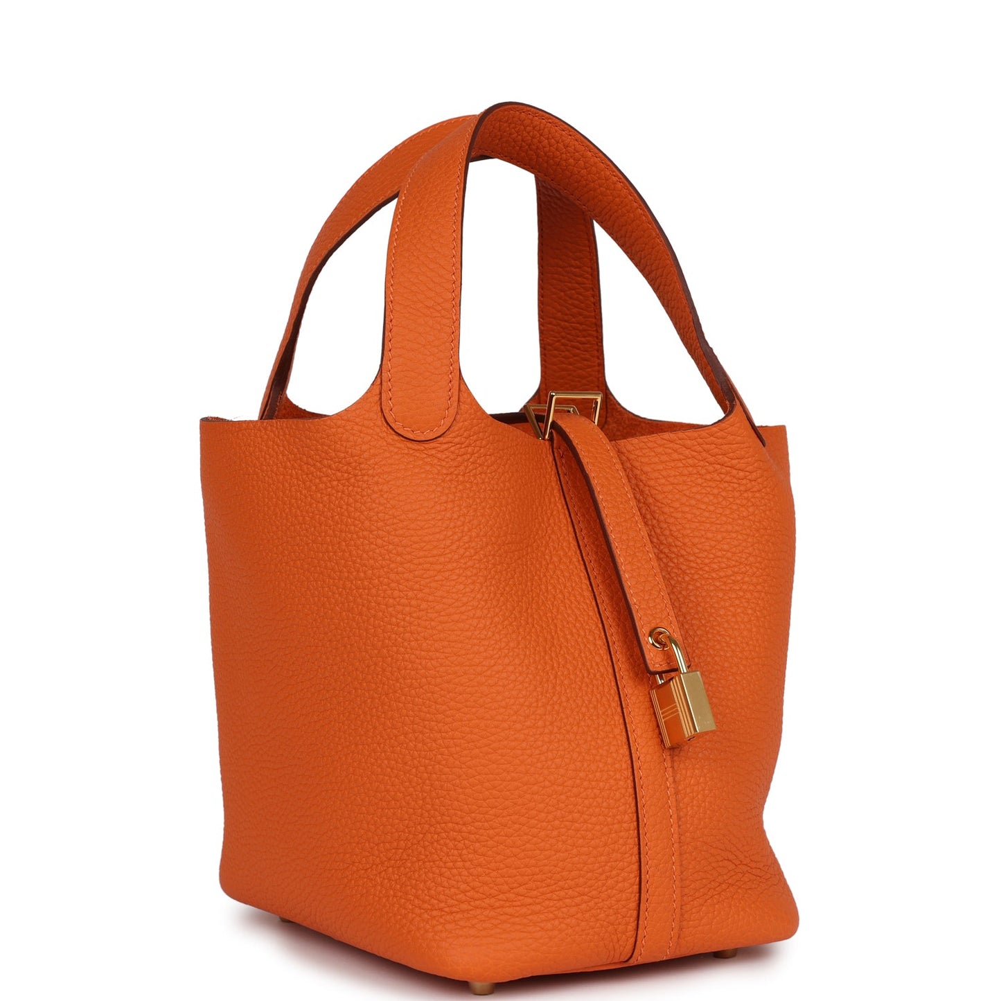 Hermes Picotin 18 Orange H Clemence Gold Hardware