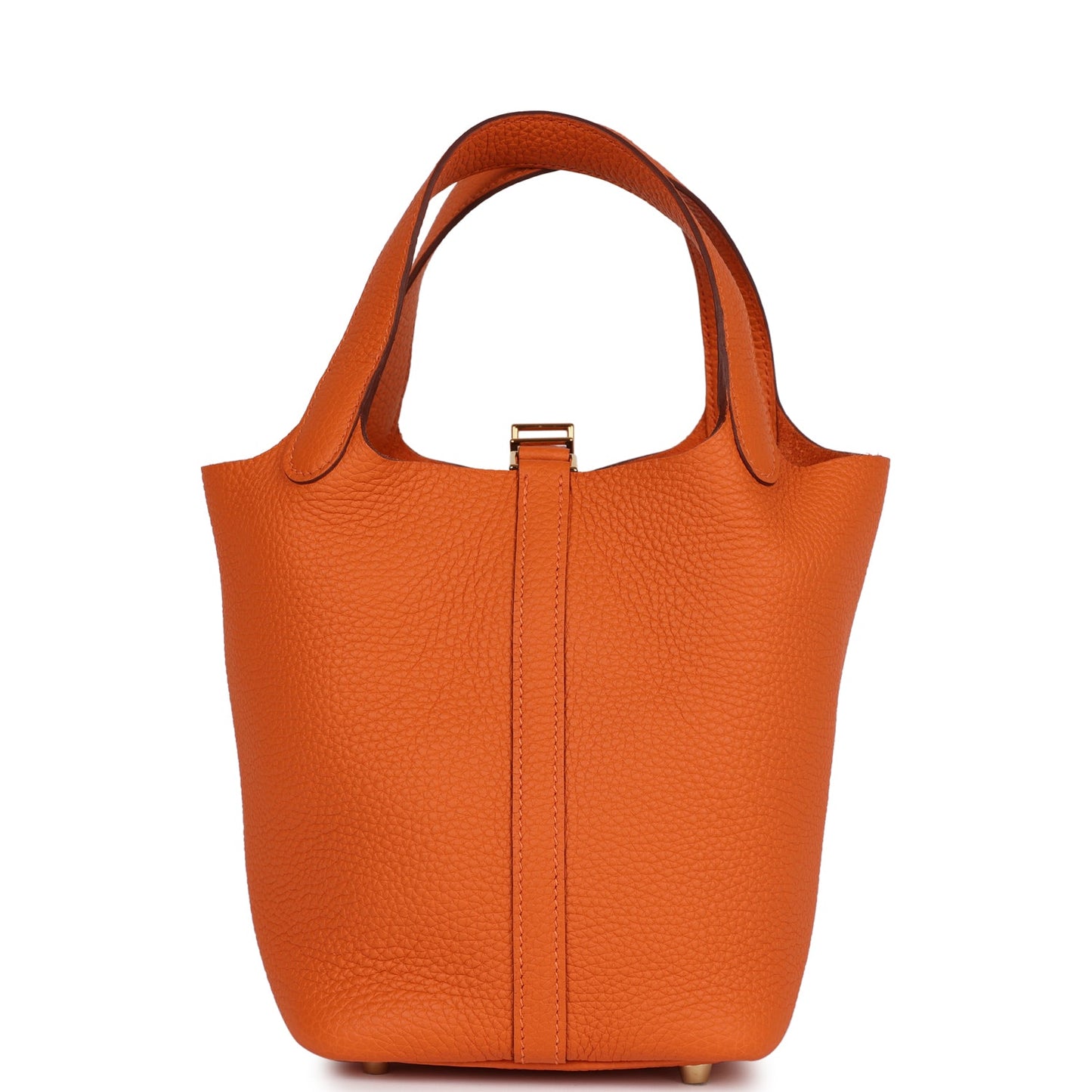 Hermes Picotin 18 Orange H Clemence Gold Hardware