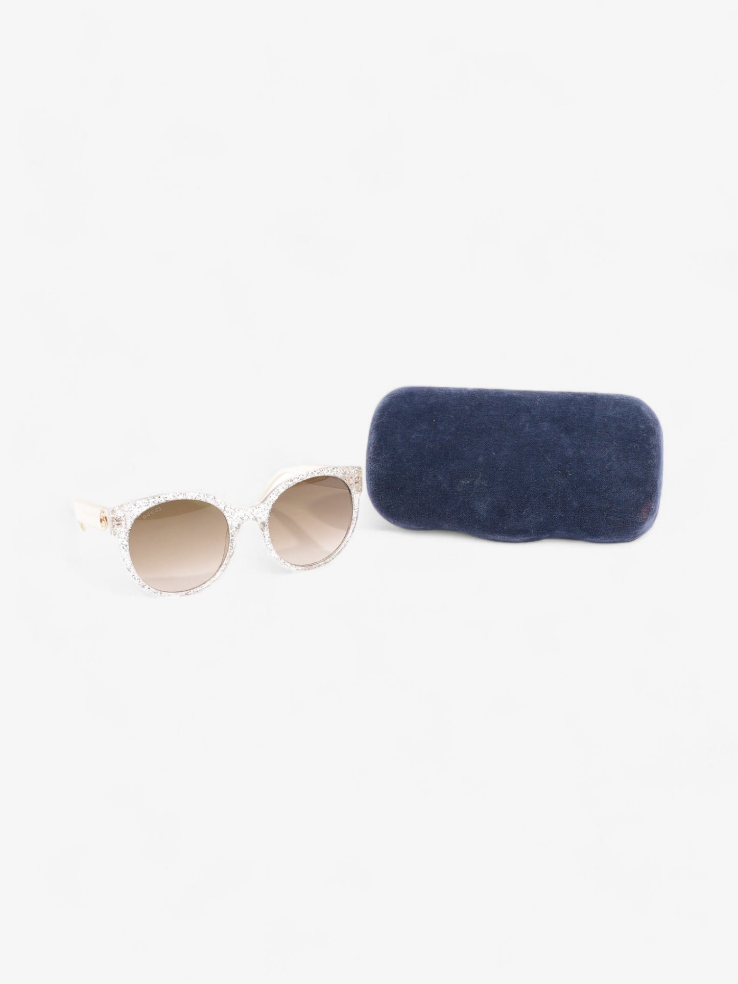 Gucci Glitter Sunglasses Silver Acetate 140mm