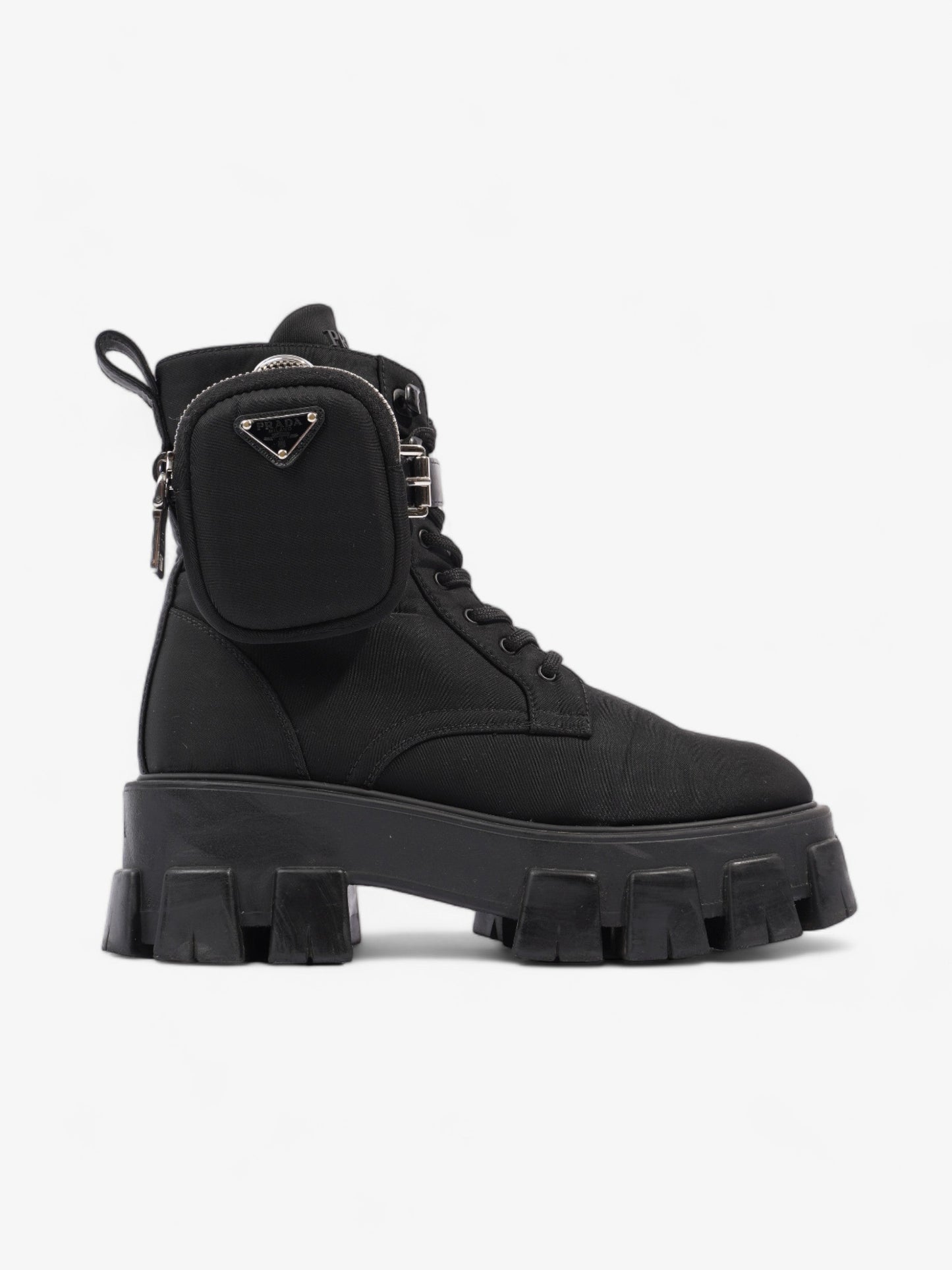 Prada Monolith Boots 60 Black Re Nylon EU 37 UK 4