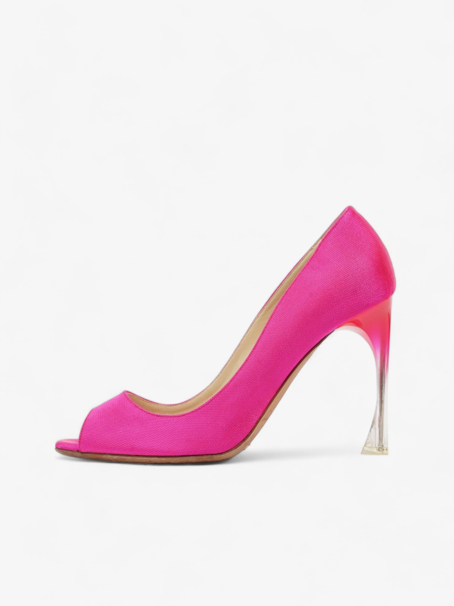 Christian Dior Heels 100 Pink Canvas EU 40 UK 7