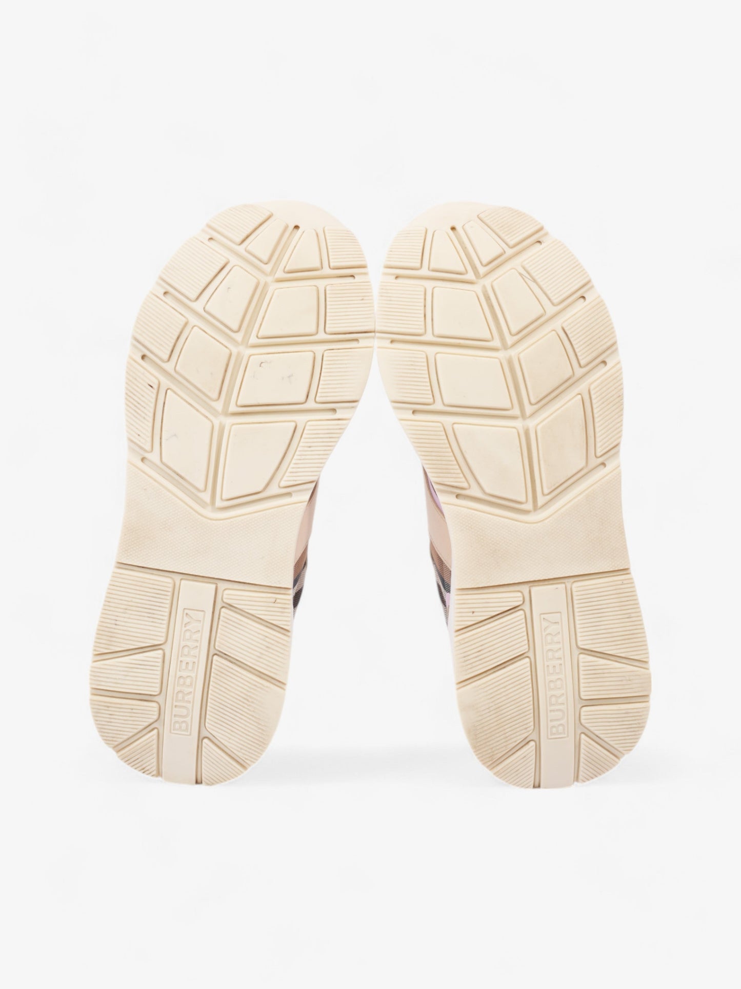 Burberry Ramsey Sneakers Beige / Pink / Brown Canvas EU 40 UK 7