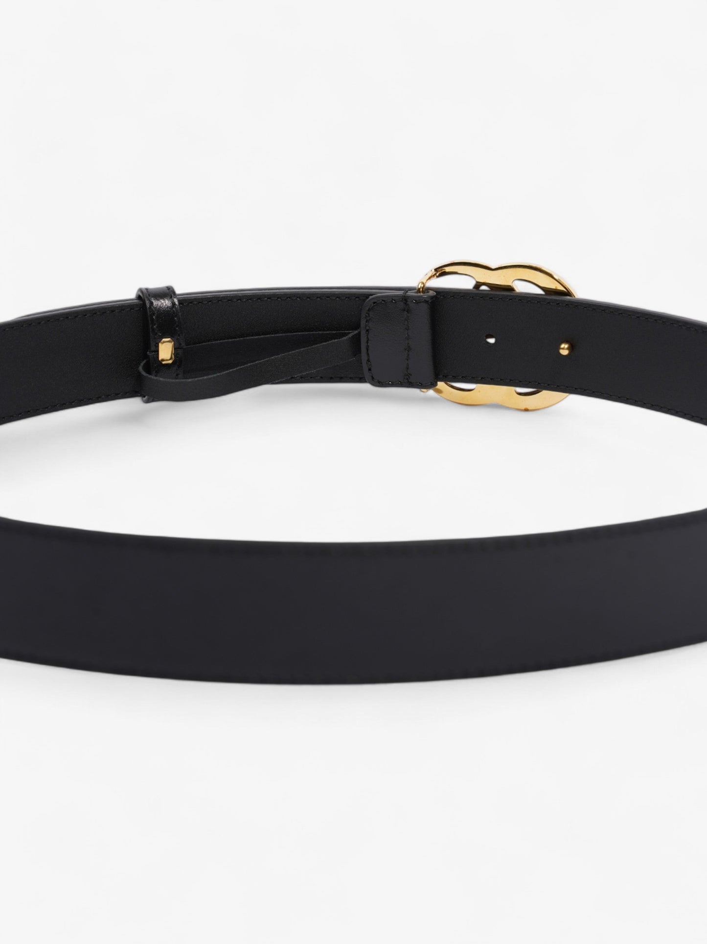 Gucci GG Marmont Thin Belt Black / Gold Leather 85cm / 34"
