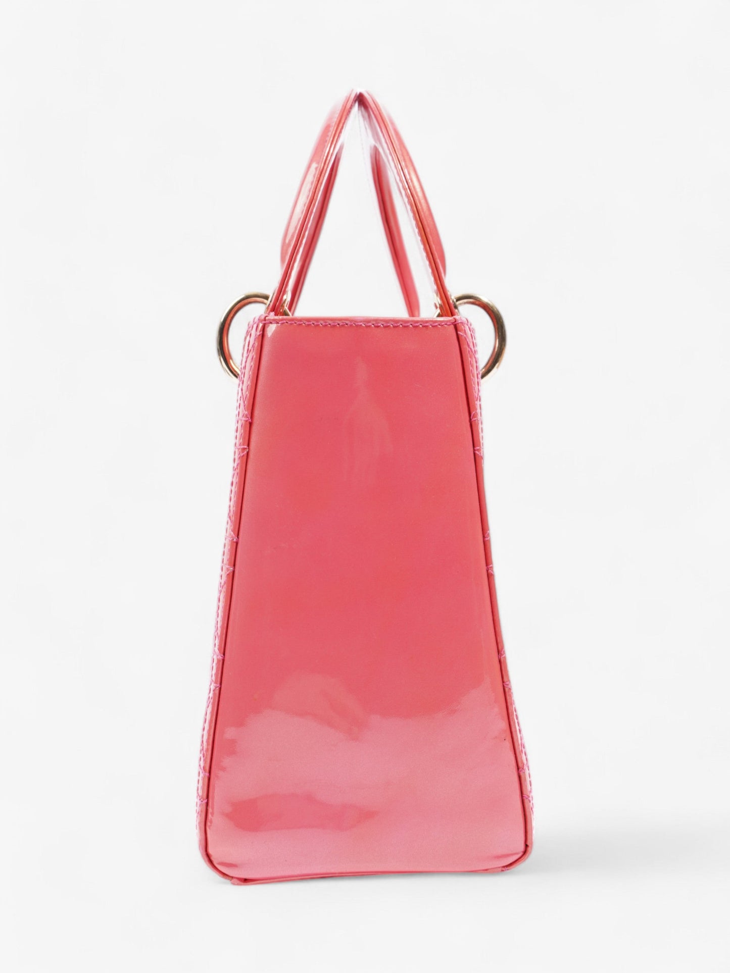 Christian Dior Lady Dior Pink Patent Leather Medium