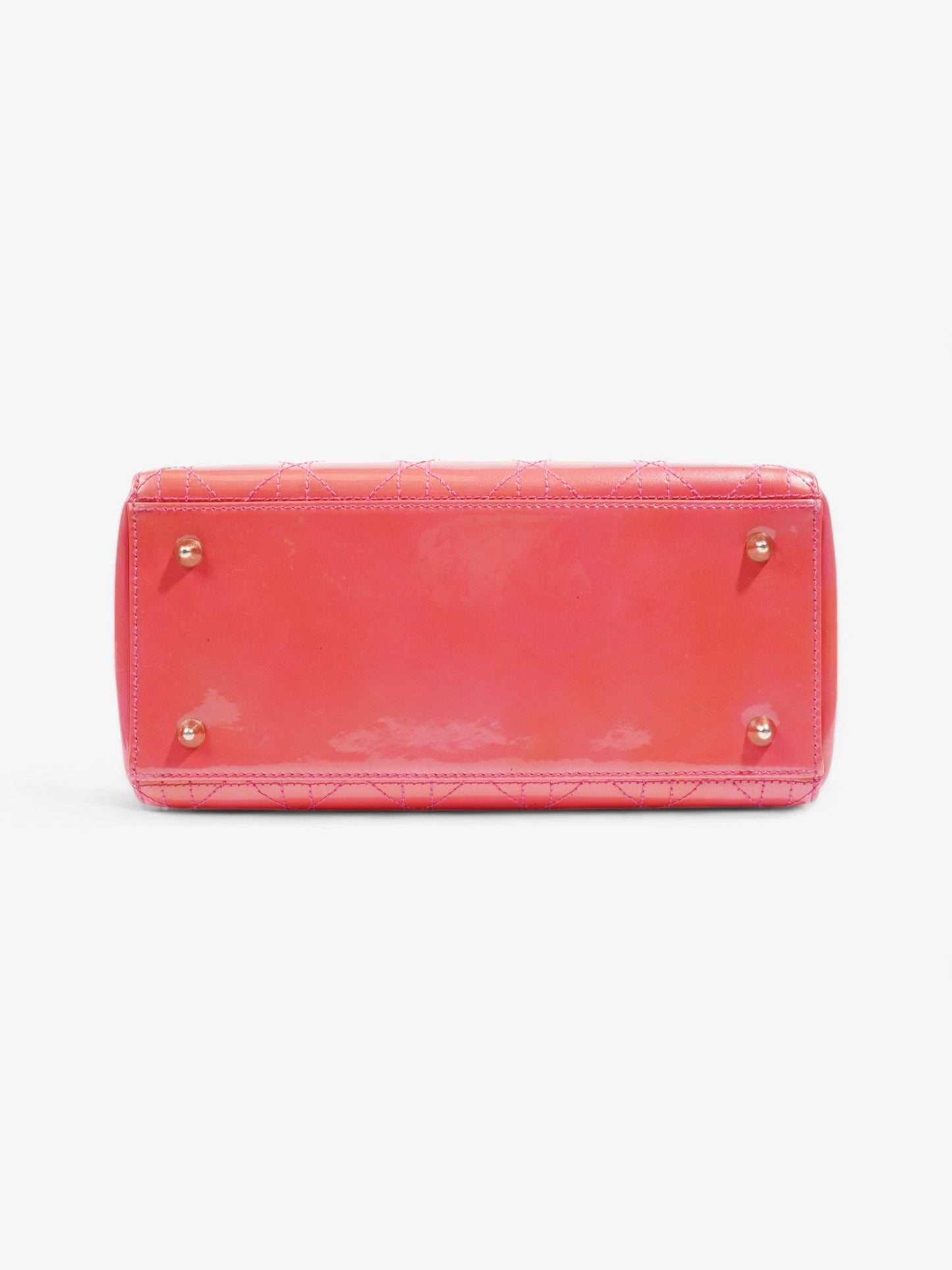 Christian Dior Lady Dior Pink Patent Leather Medium