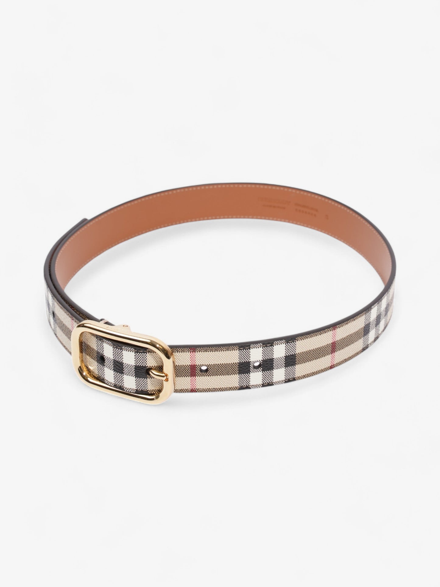 Burberry Check Belt Vintage Check Canvas Small - 89cm