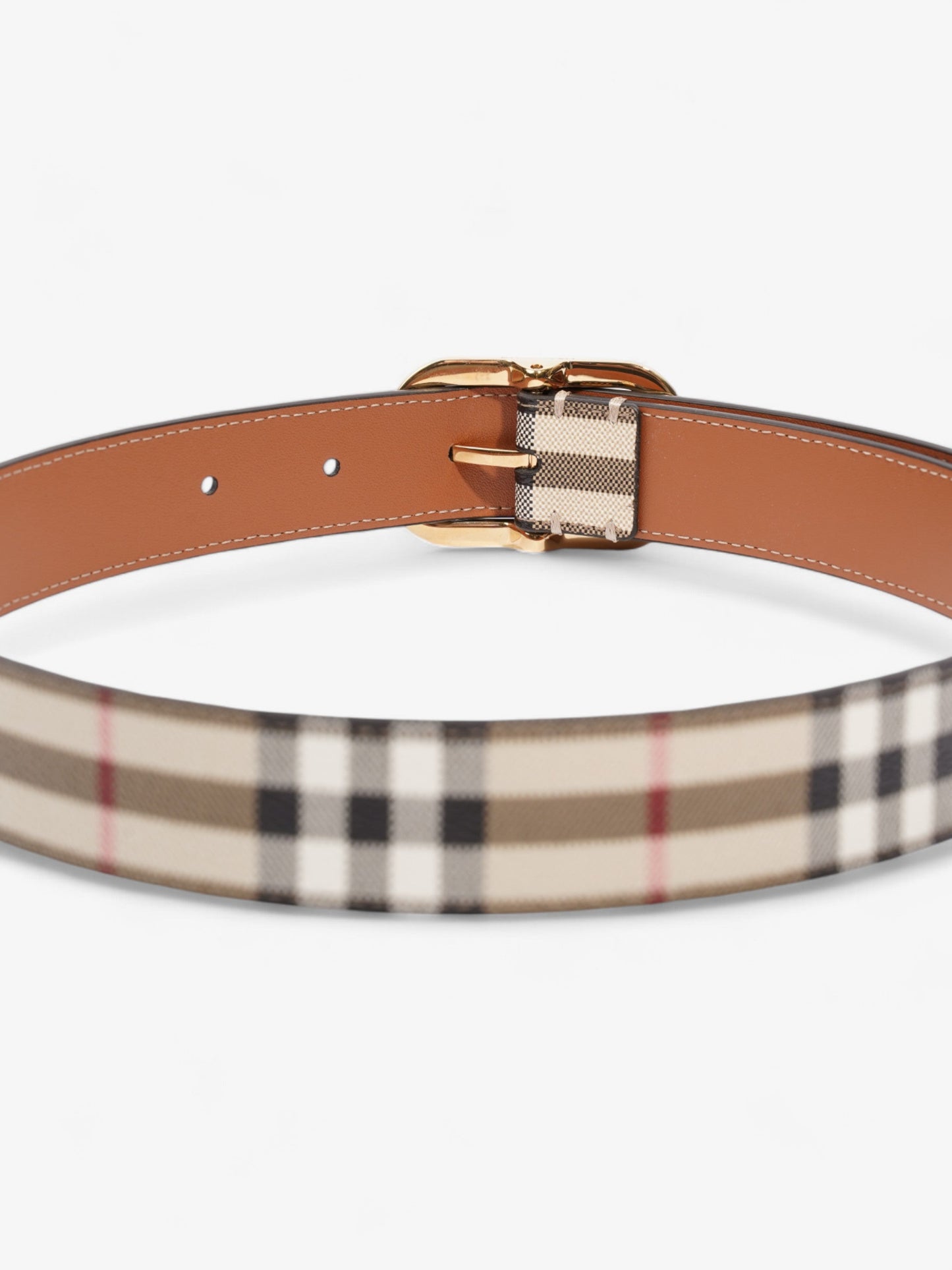 Burberry Check Belt Vintage Check Canvas Small - 89cm