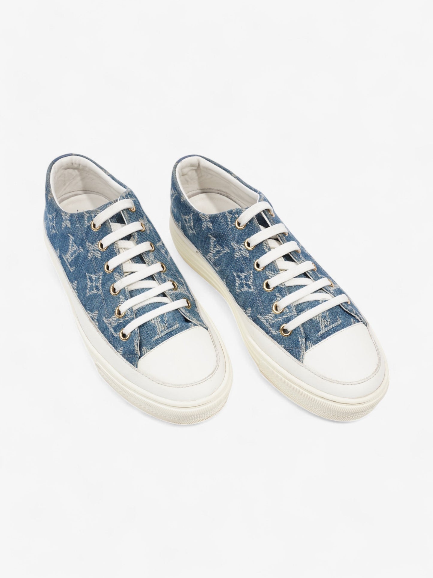 Louis Vuitton Stellar Low Top Sneakers Denim Monogram / White Denim EU 36 UK 3