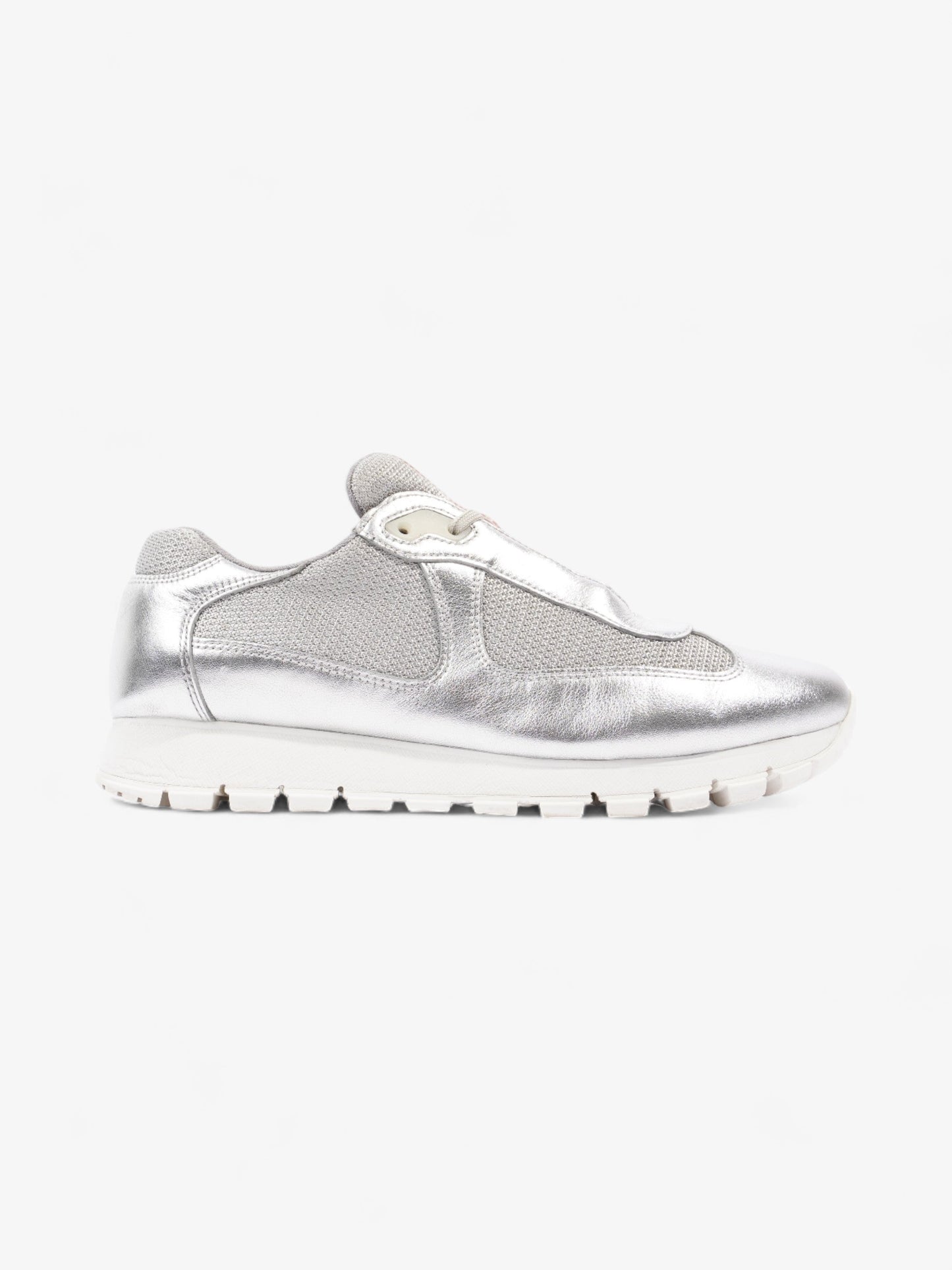 Prada America's Cup Sneakers Silver / Red Mesh EU 38 UK 5