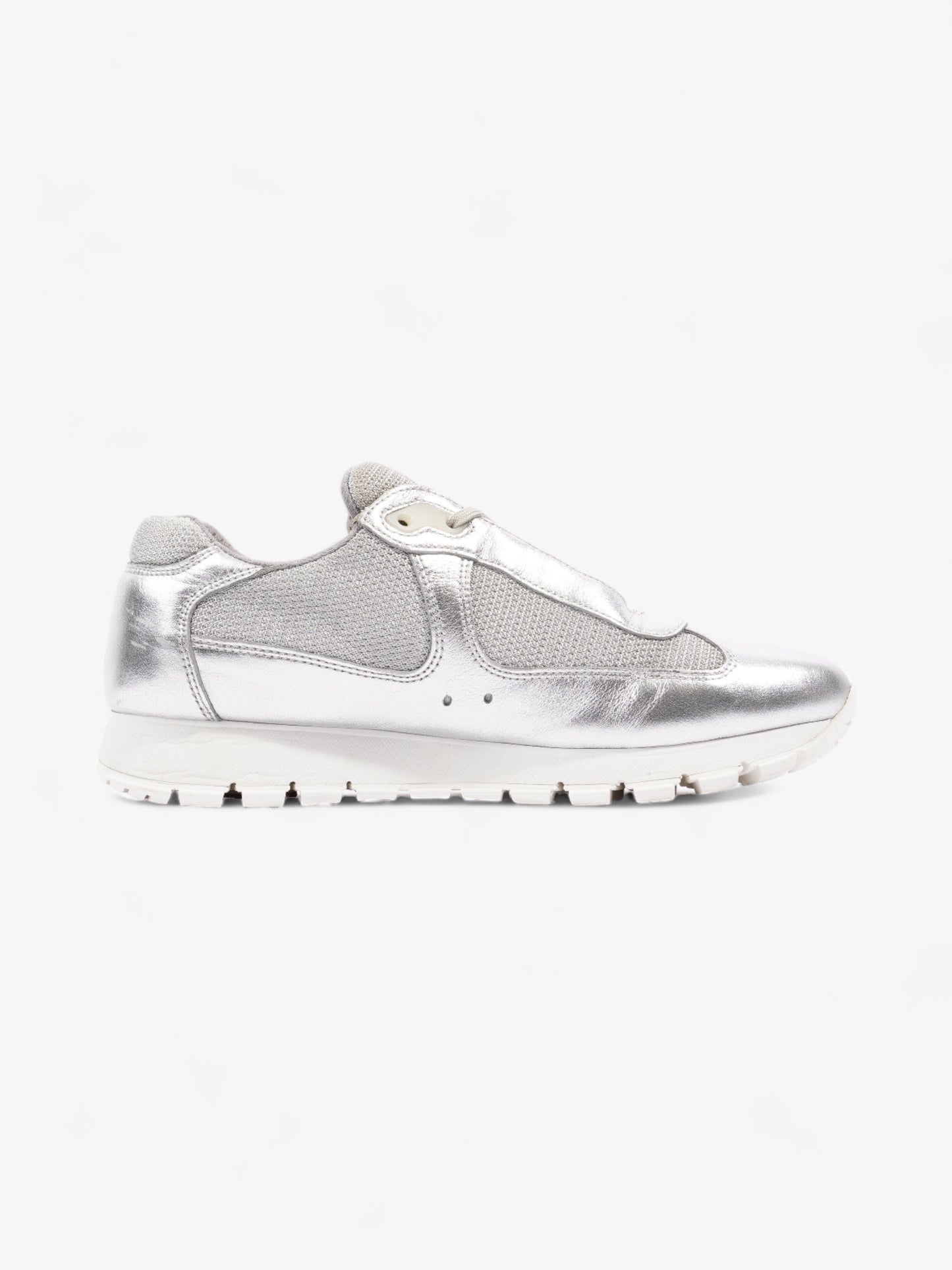 Prada America's Cup Sneakers Silver / Red Mesh EU 38 UK 5
