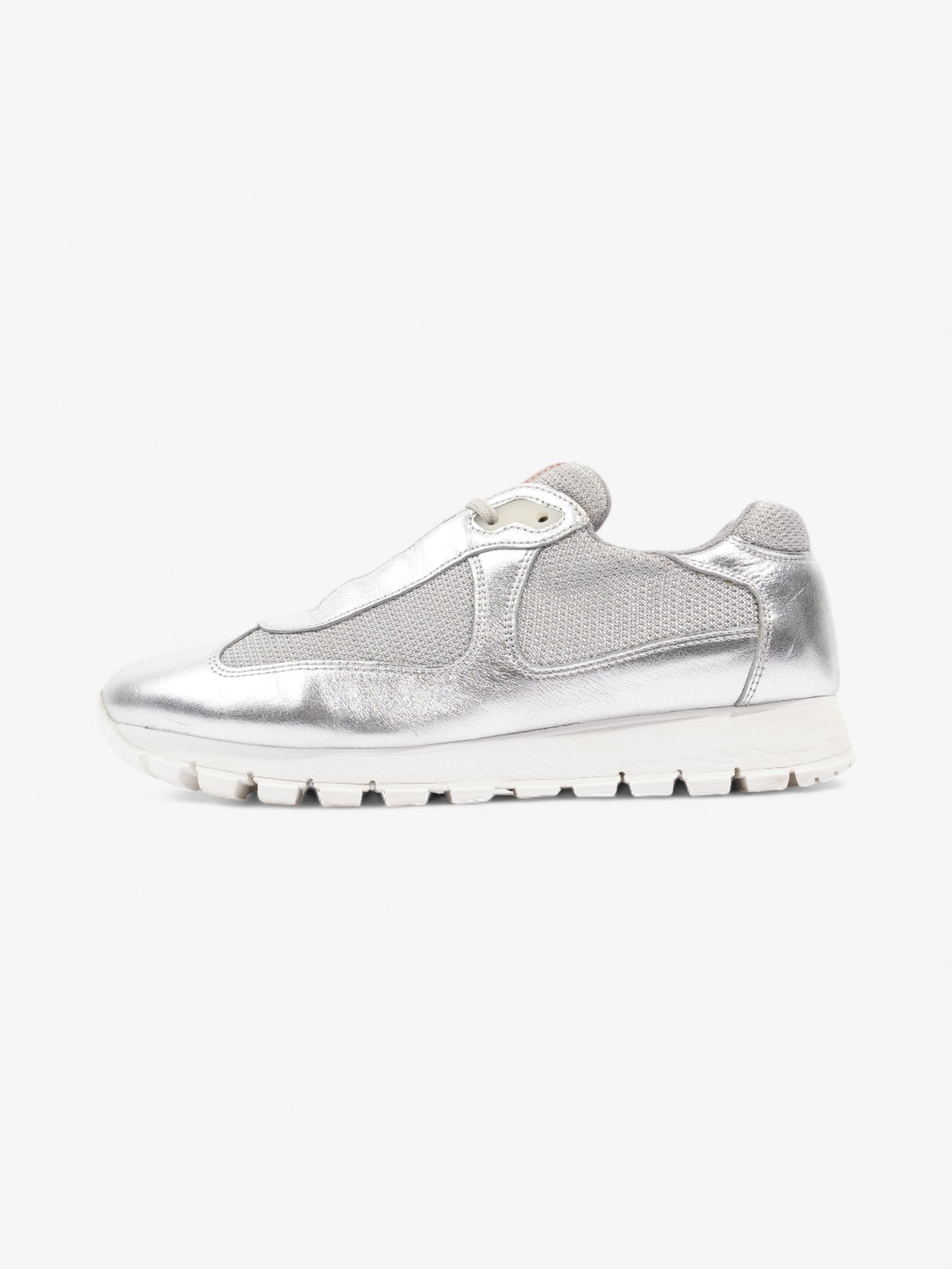 Prada America's Cup Sneakers Silver / Red Mesh EU 38 UK 5