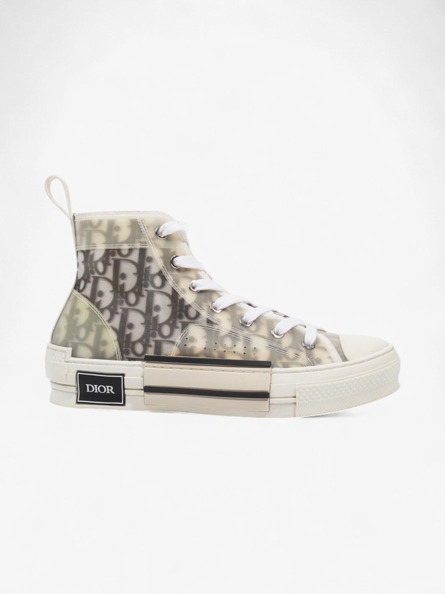 Christian Dior B23 High Top Light Grey Canvas EU 38 UK 5