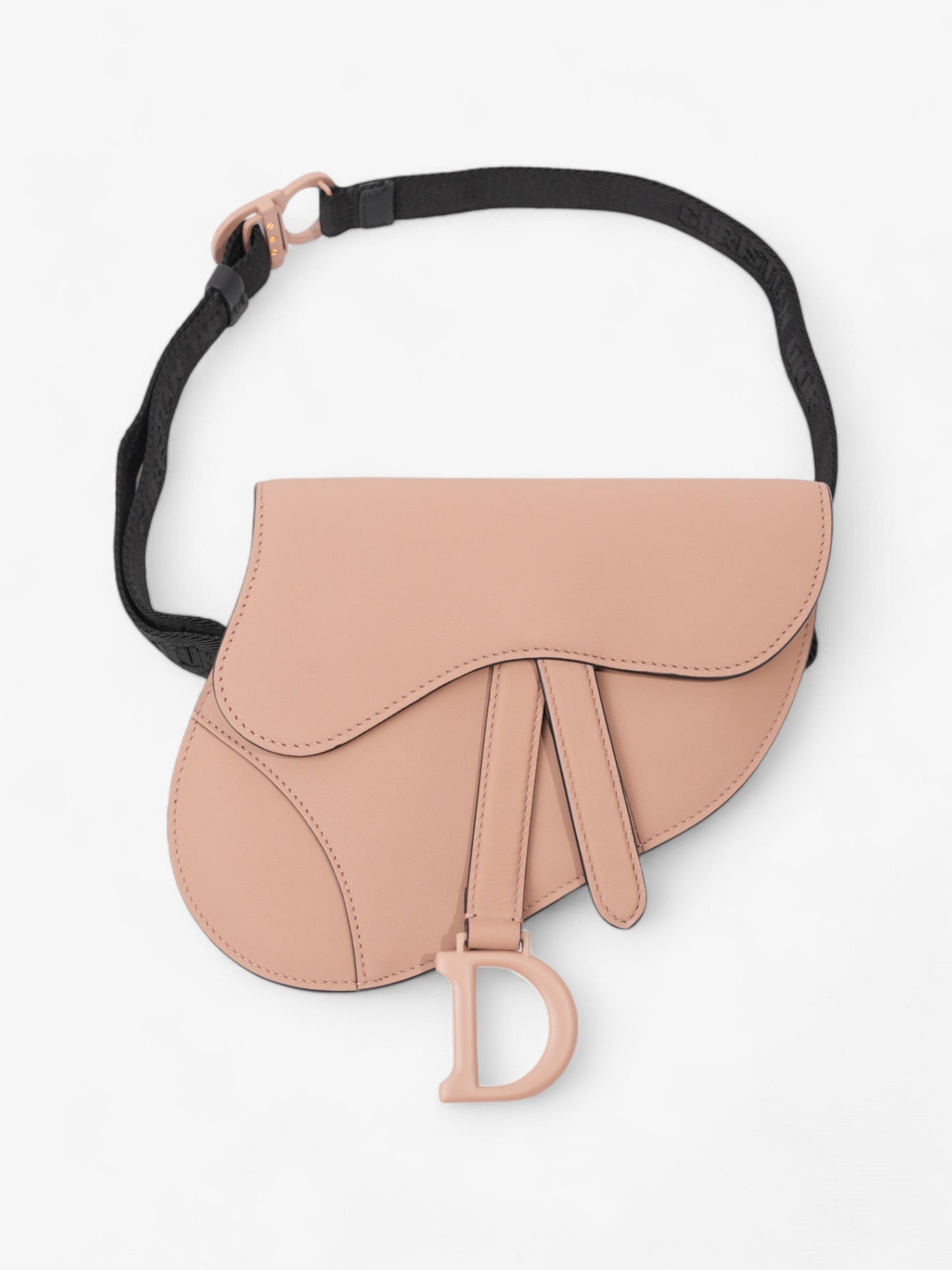 Christian Dior Saddle Belt Bag Nude Leather