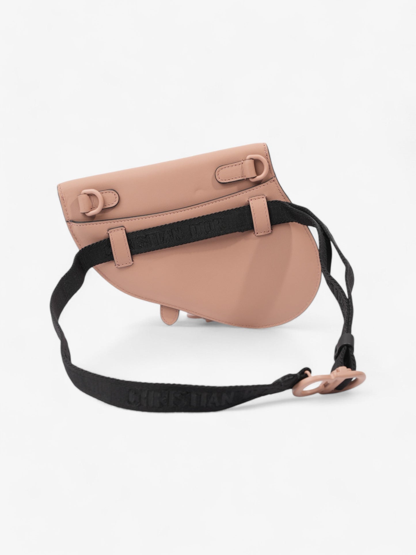 Christian Dior Saddle Belt Bag Nude Leather