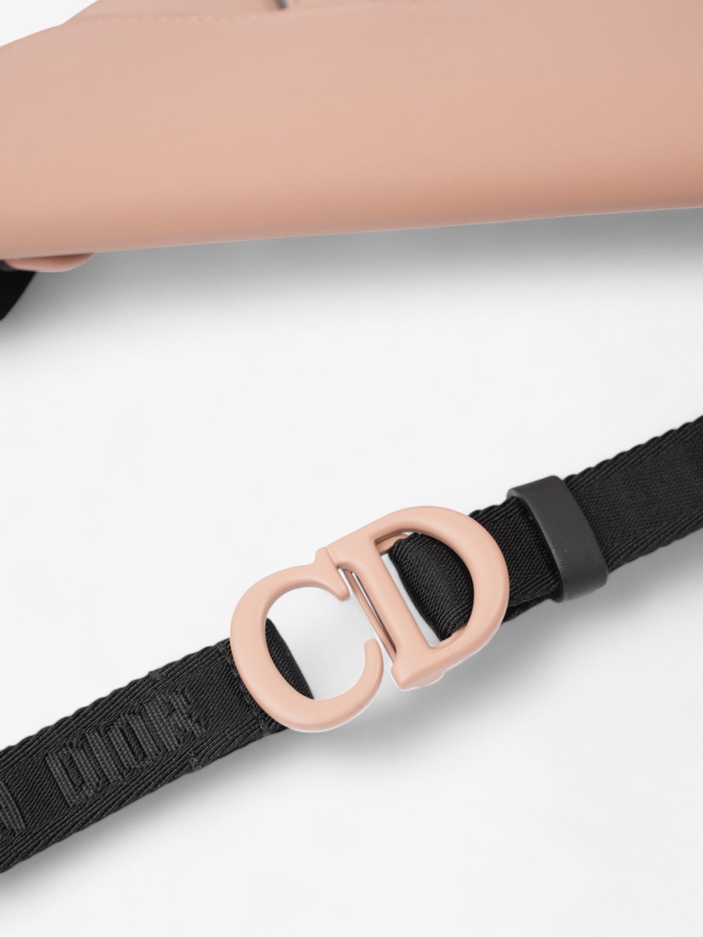 Christian Dior Saddle Belt Bag Nude Leather