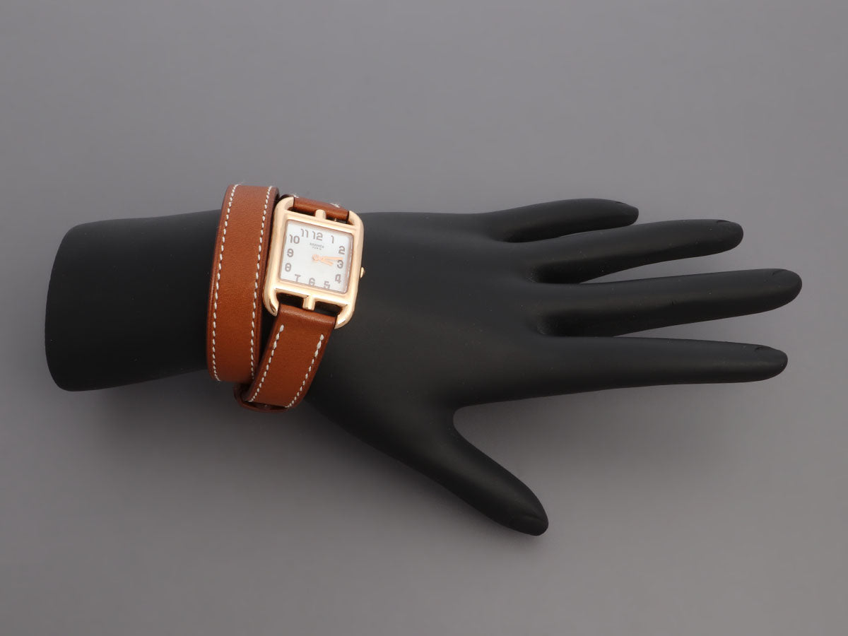 Hermès 18K Rose Gold Ladies Cape Cod Watch
