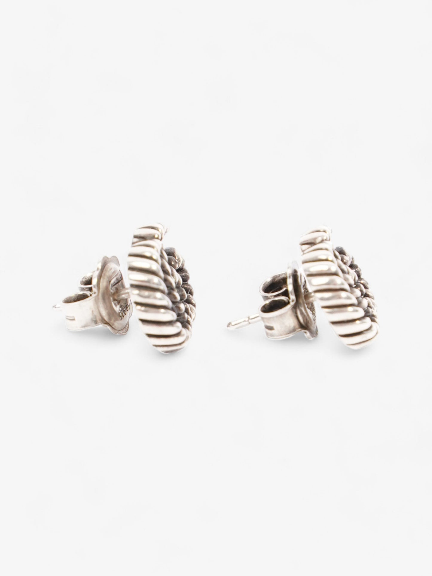 Gucci GG Stud Earrings Silver Silver Sterling