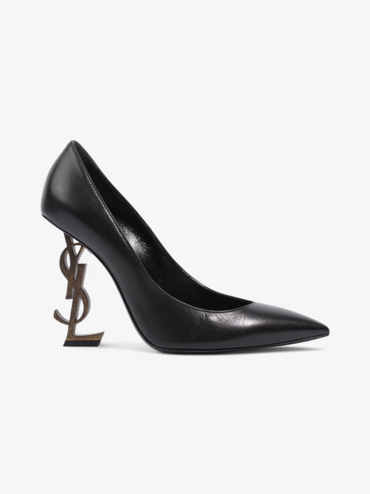 Saint Laurent Opyum Heels 110 Black Leather EU 38.5 UK 5.5