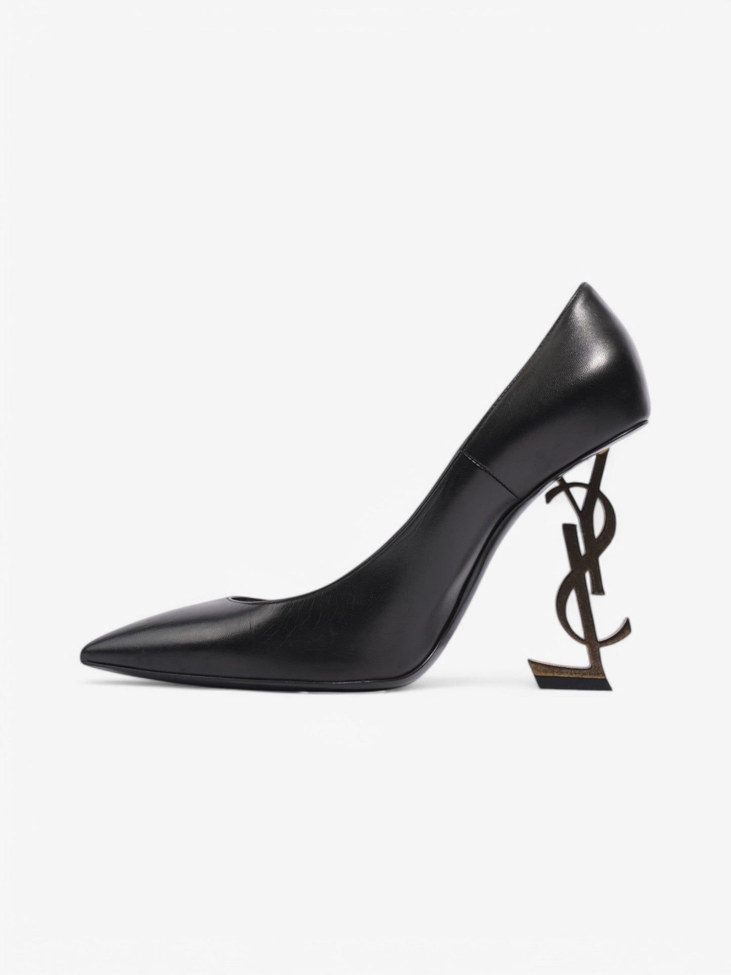 Saint Laurent Opyum Heels 110 Black Leather EU 38.5 UK 5.5