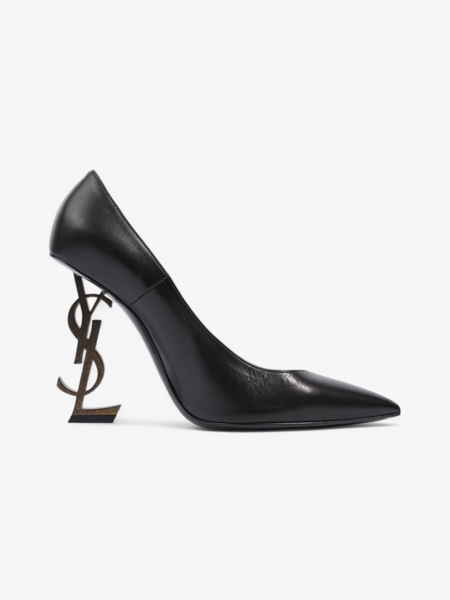 Saint Laurent Opyum Heels 110 Black Leather EU 38.5 UK 5.5