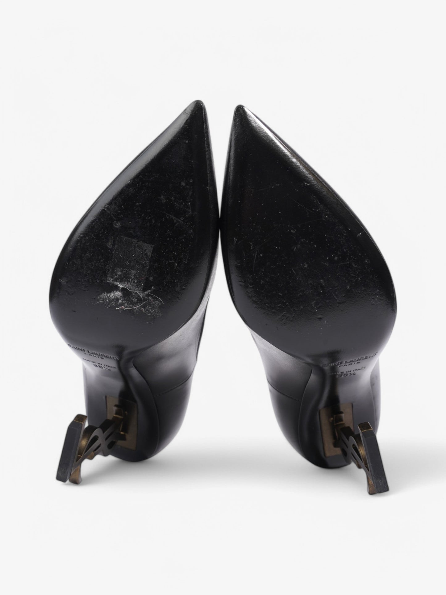 Saint Laurent Opyum Heels 110 Black Leather EU 38.5 UK 5.5